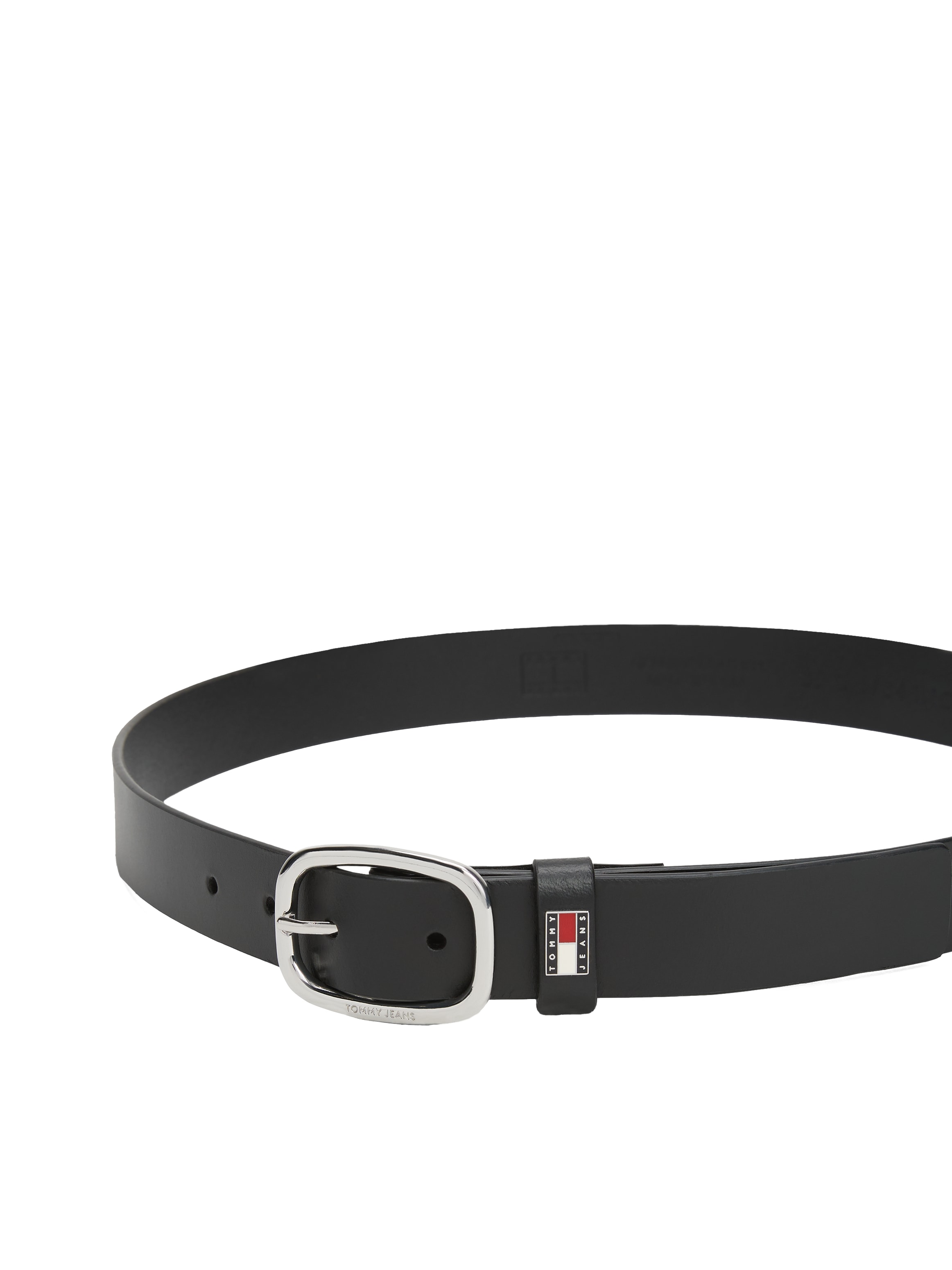 Tommy Jeans Ceinture en cuir »TJW OVAL 3.0 cm breit« Ovale Einfachdornschliesse und Logo am Verschluss