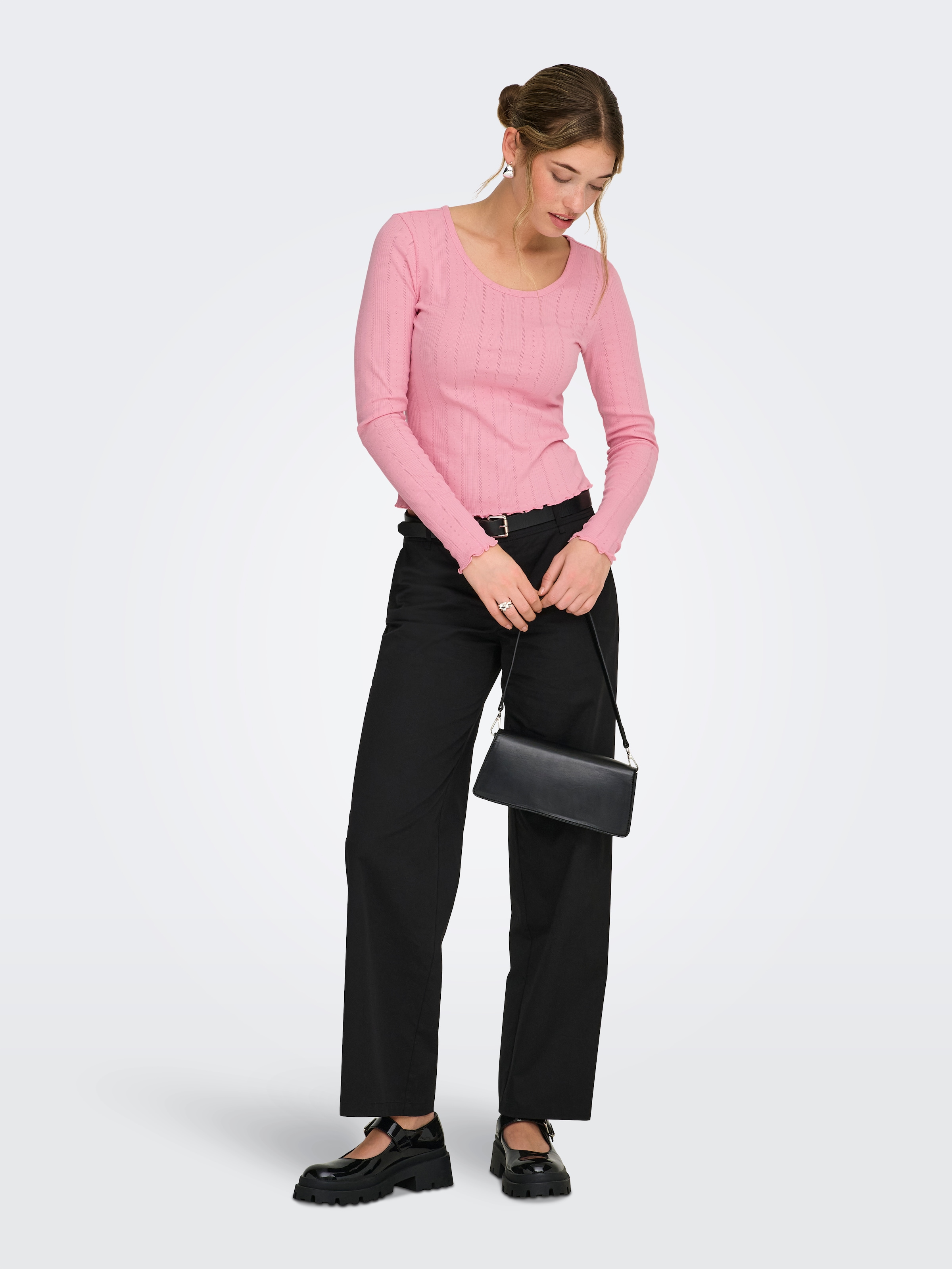 ONLY Langarmshirt »ONLTENNA O-NECK L/S TOP JRS NOOS«