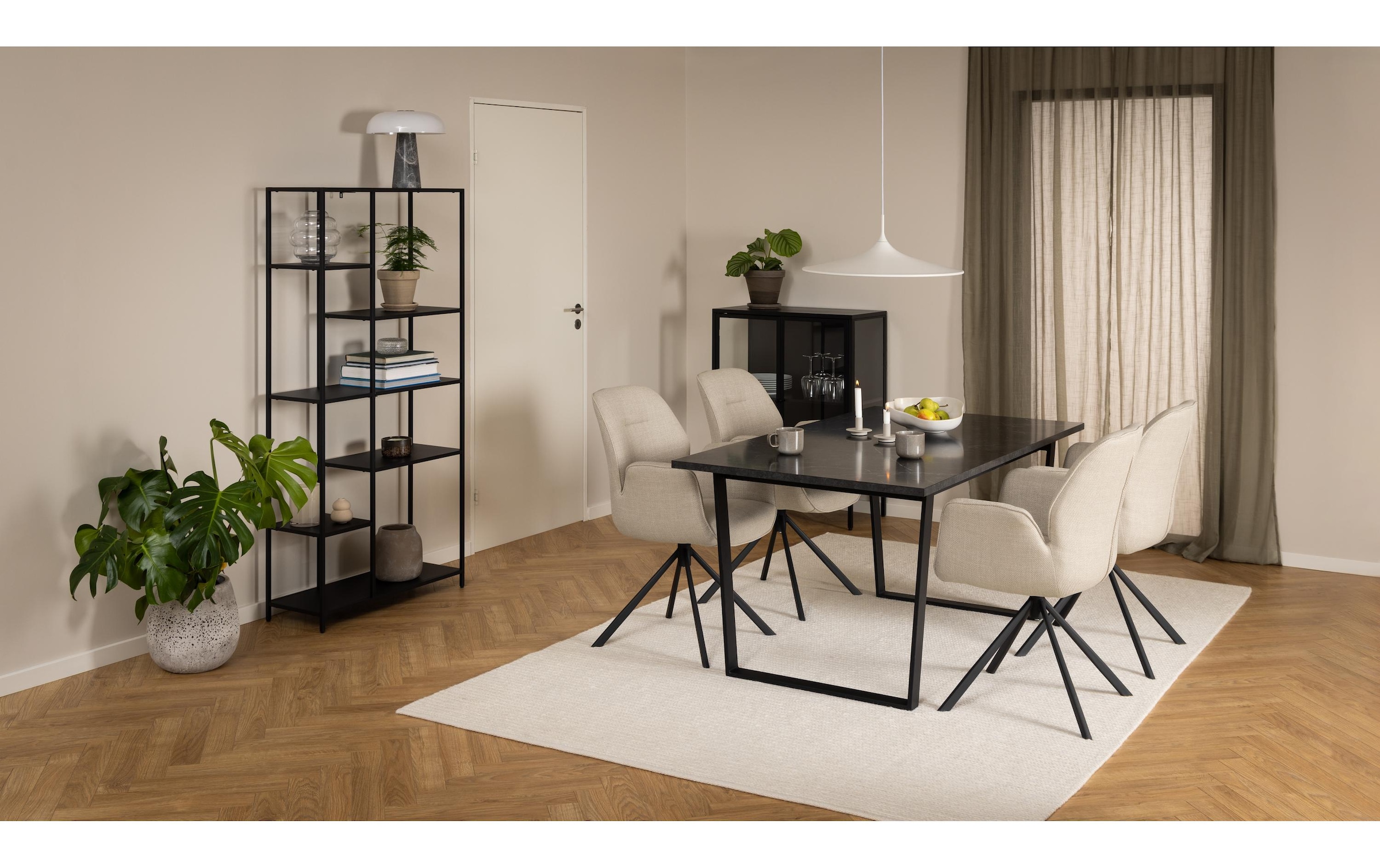 AC Design Regal »Newcastle 79,5 x 30 x 165 cm, Schwarz«