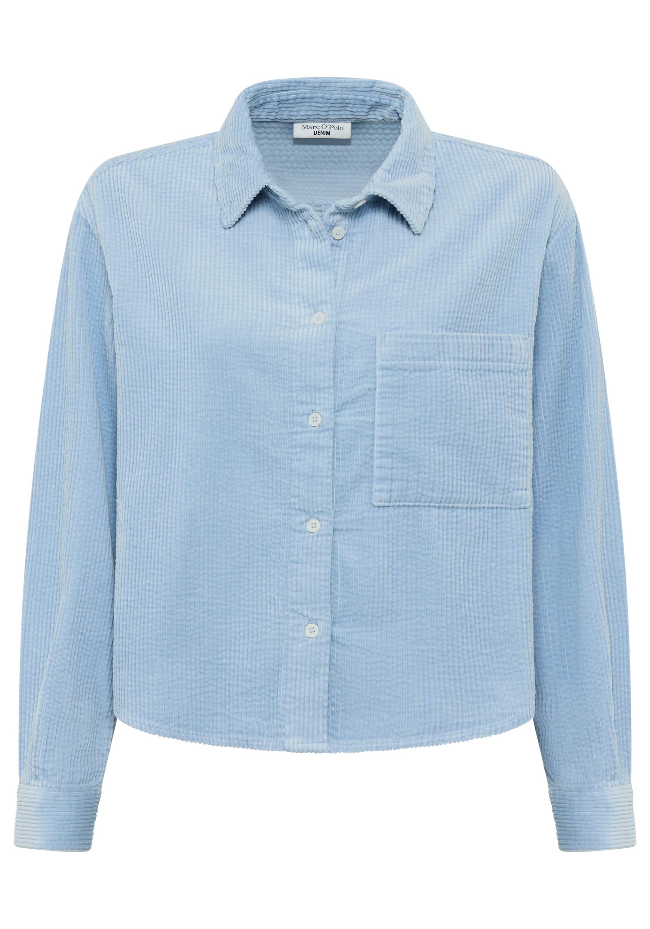 Image of Marc OPolo DENIM Langarmbluse Cordbluse loose fit mit lässiger Bubble-Struktur