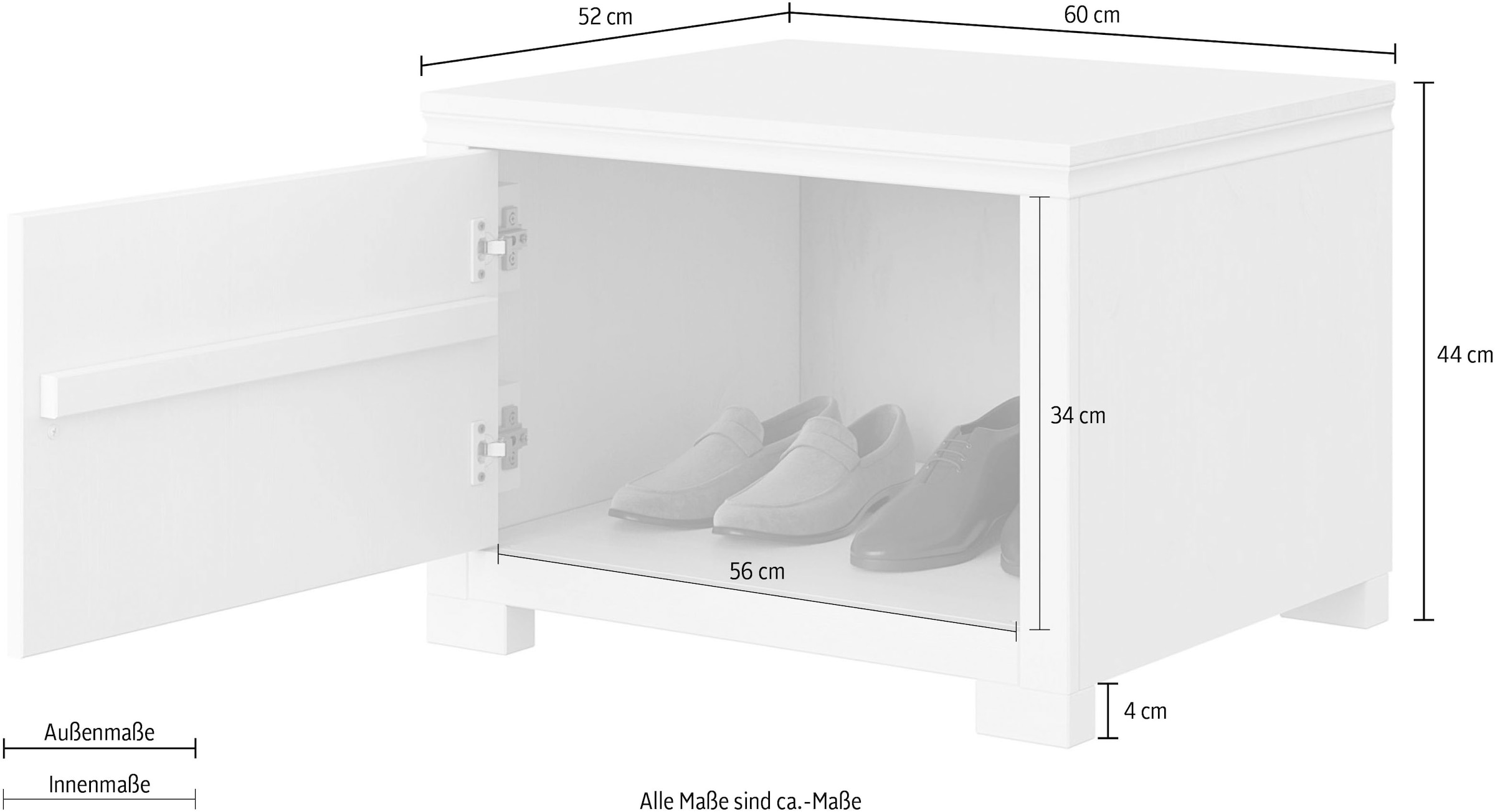 GOODproduct Beistellschrank »Gotland, Schrankmodulsystem, einzeln oder mit der Serie kombinierbar« H/B/T ca. 60/60/52 oder ca. 44/60/52,  massive Kiefer, variabel einsetzbar, auch für Dachschrägen