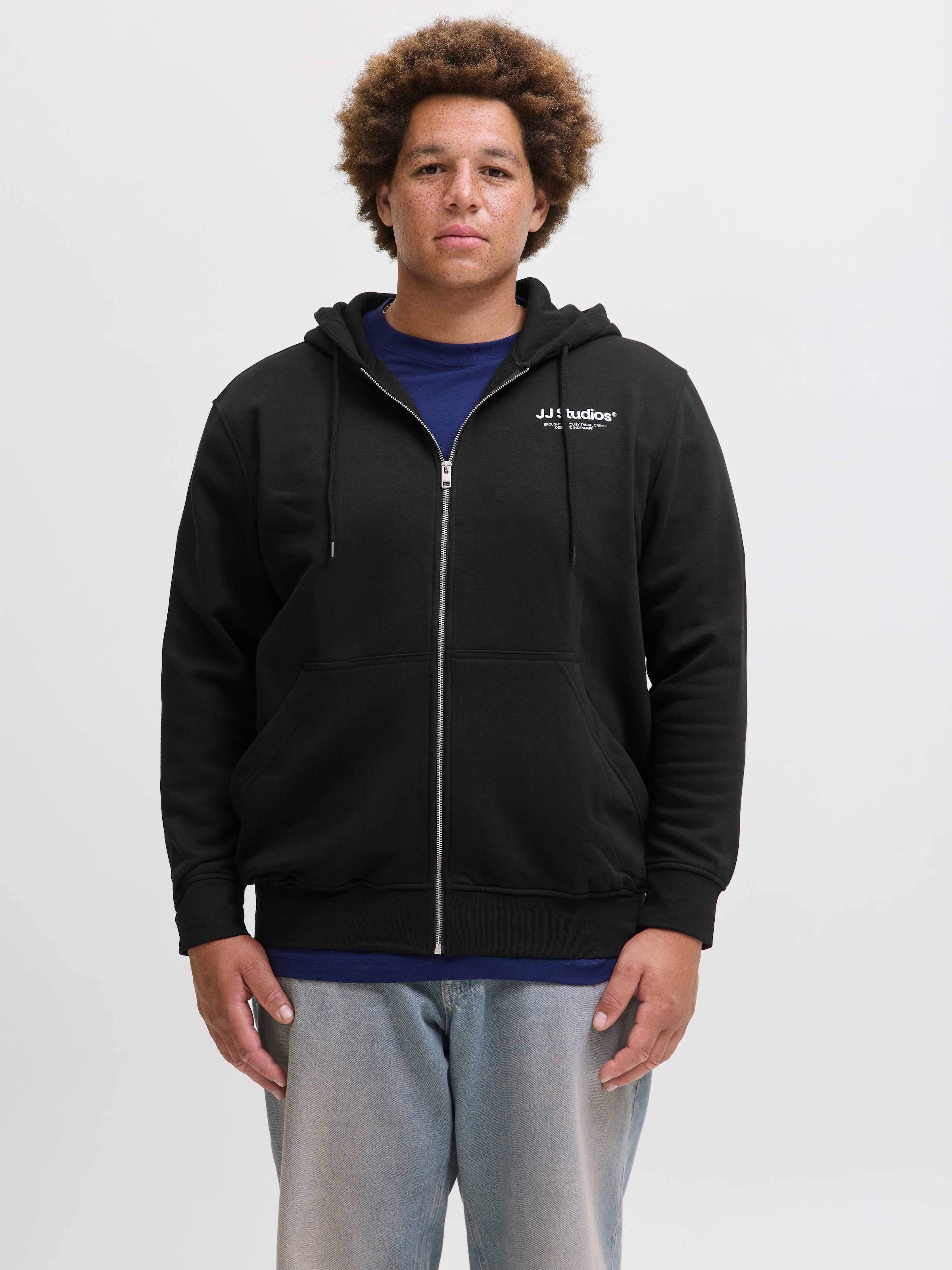 Image of Jack & Jones PlusSize Kapuzensweatshirt "JJESOHO SWEAT ZIP HOOD NOOS PLS"
