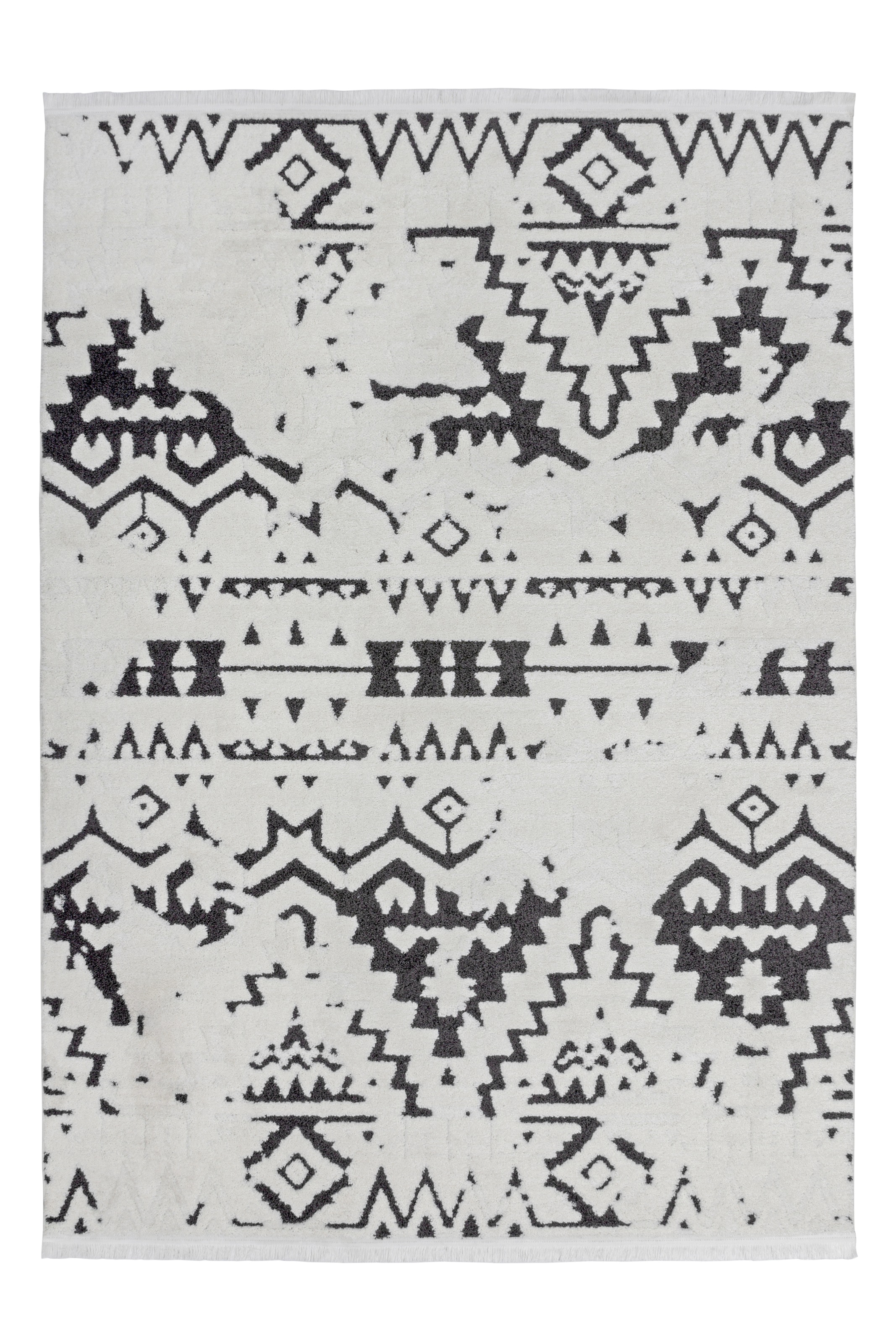 Kayoom Teppich »Agadir 110«, rechteckig, trendiger Ethno-Style, wie handgemalt wirkende Muster, mit Fransen