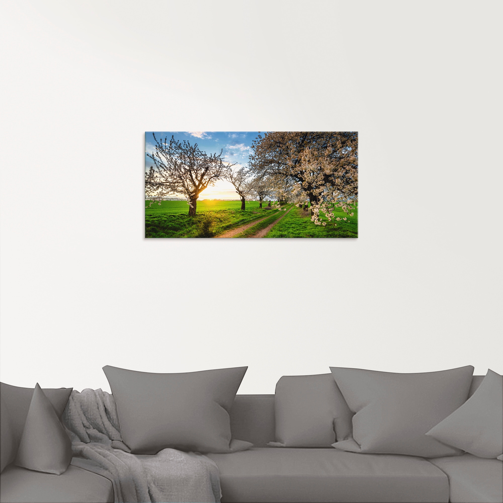 Artland Glasbild »Kirschallee« Felder 1 Stk. tlg. in verschiedenen Grössen