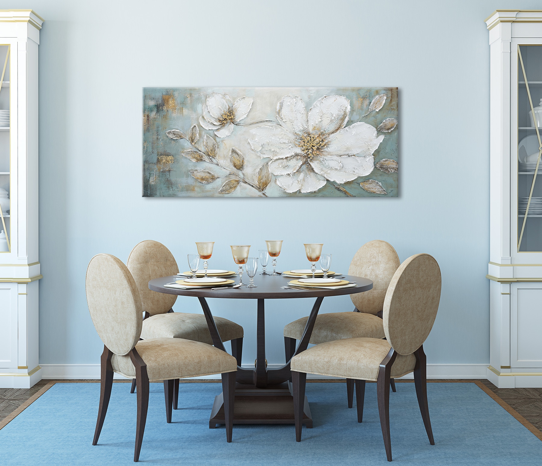 Bönninghoff Ölgemälde »handarbeit BLUMEN XXL 60x140 cm – Wandbild Kunst Deko modern« Blumen | Blumenbilder handgefertigt, jedes Bild ein Unikat