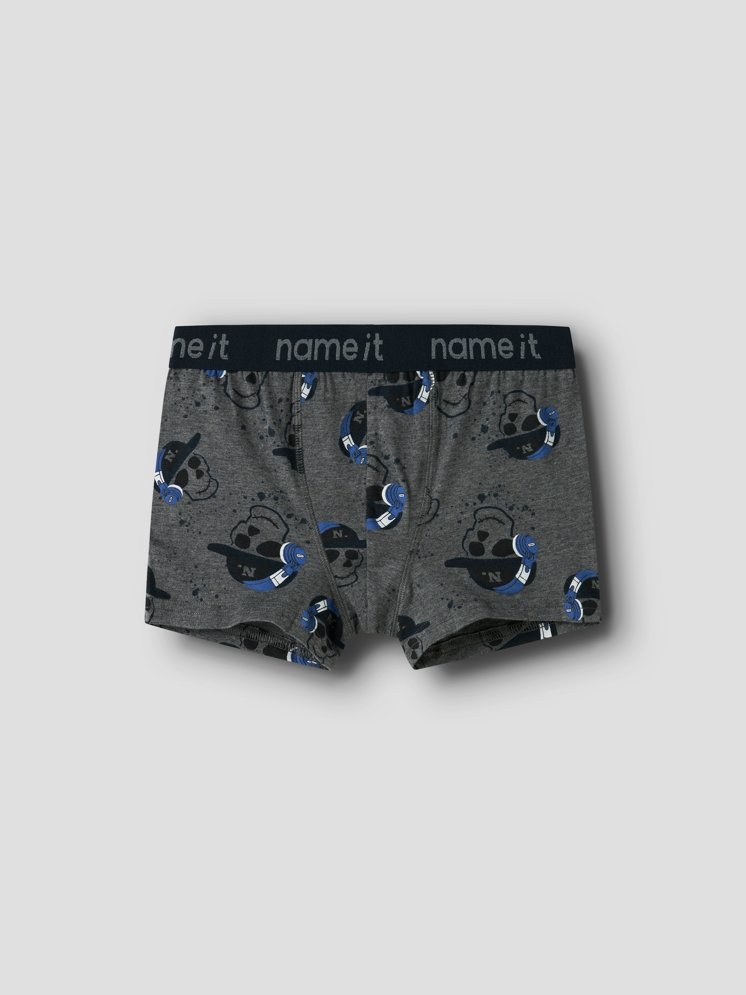 Name It Trunk »NKMBOXER 3P DARK GREY MEL SKULL NOOS« 3 Stk.