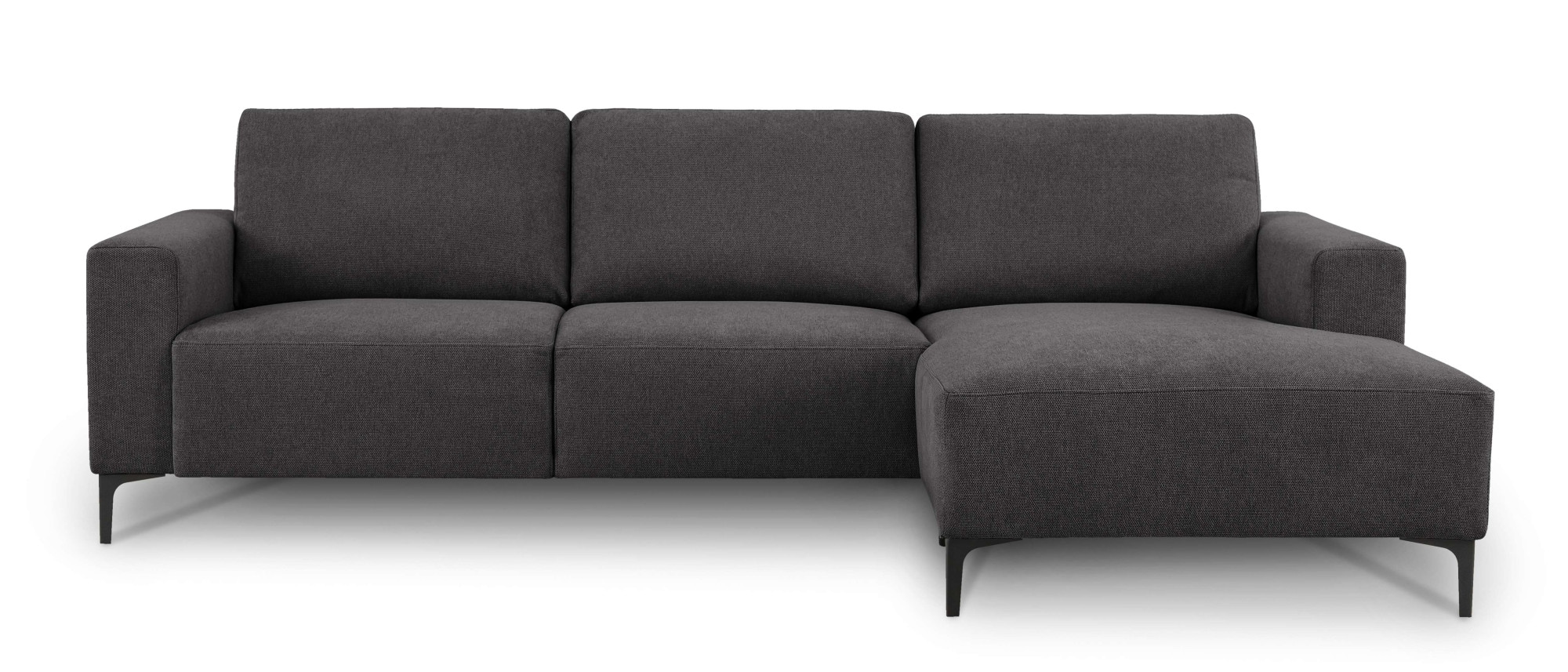 Home affaire Ecksofa »Tournon, L-Form, Breite 262 cm, Webstoff, Chenille«, Designsofa im nordischen Stil, Wellenunterfederung, Metallfüsse