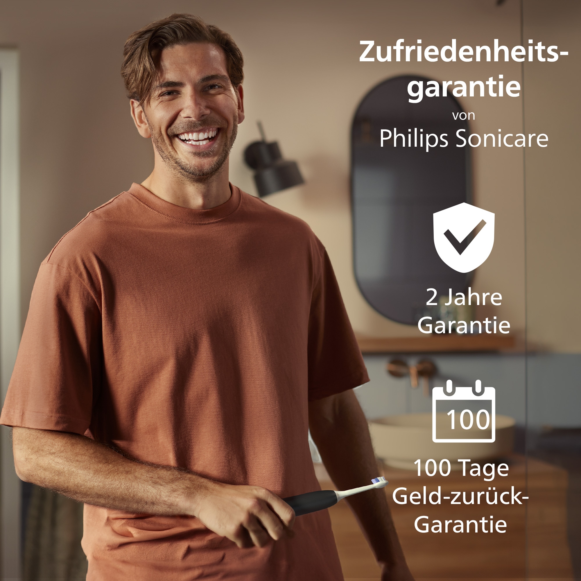 Philips Sonicare Elektrische Zahnbürste »Series 6500 HX7410/02«, 2 St. Aufsteckbürsten, mit Andruckkontrolle, 3 Intensitätsstufen, inkl. Ladegerät, Reiseetui