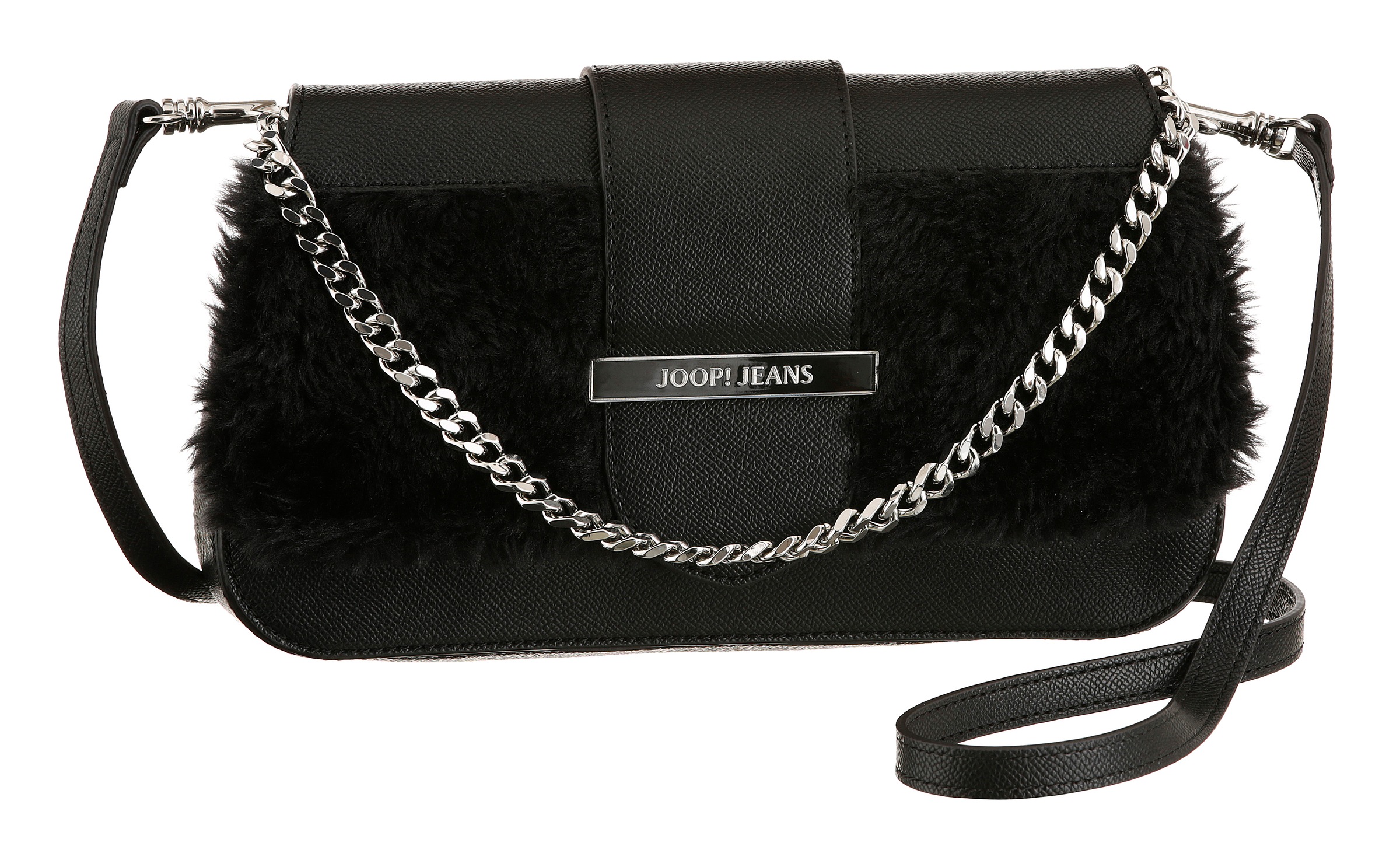 Image of Joop Jeans Umhängetasche »domenica wool paolina shoulderbag shf«, mit modischen Ketten Details bei Ackermann Versand Schweiz