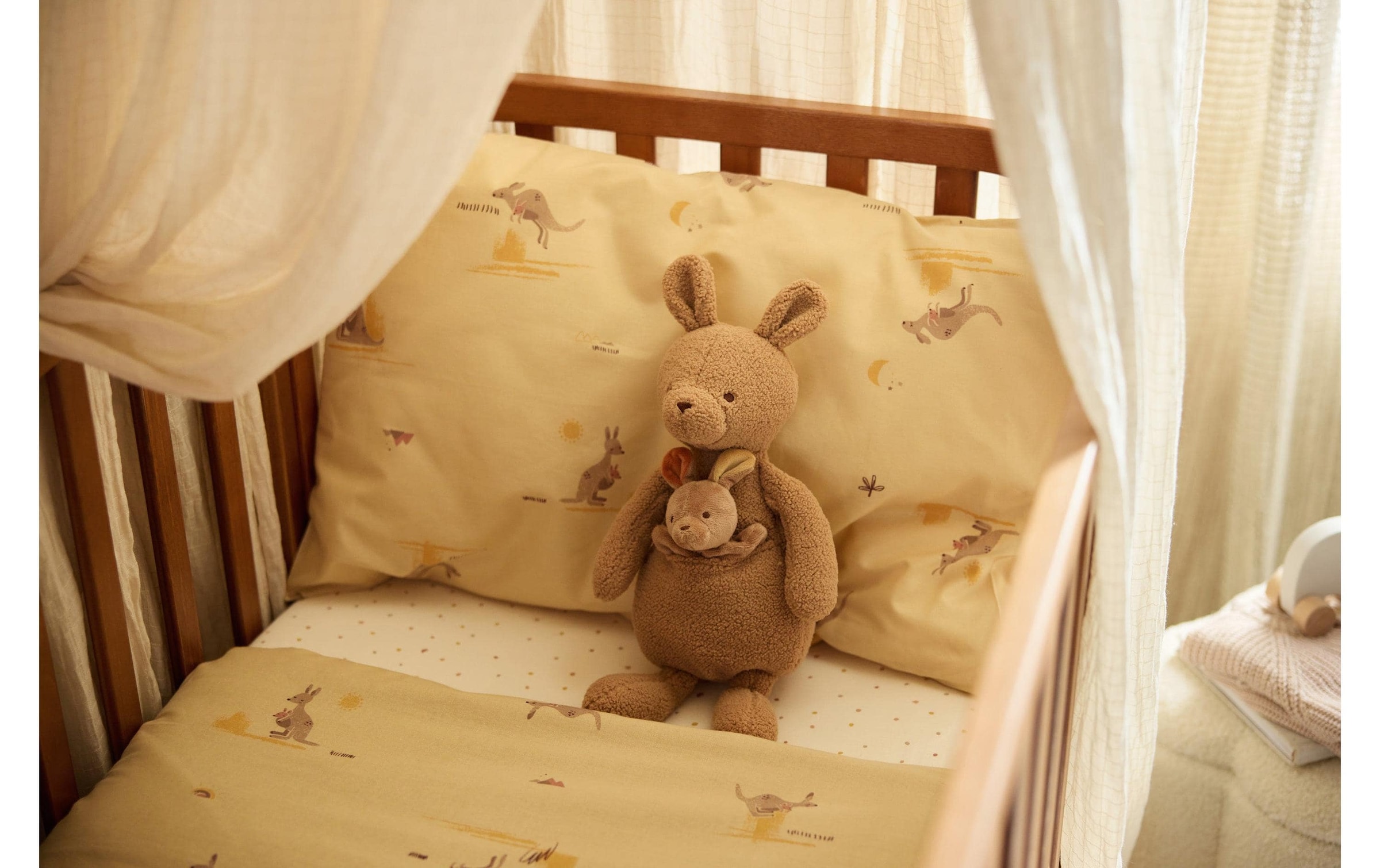 Jollein Linge de lit pour enfants »Kangaroots 120 x 150 cm«