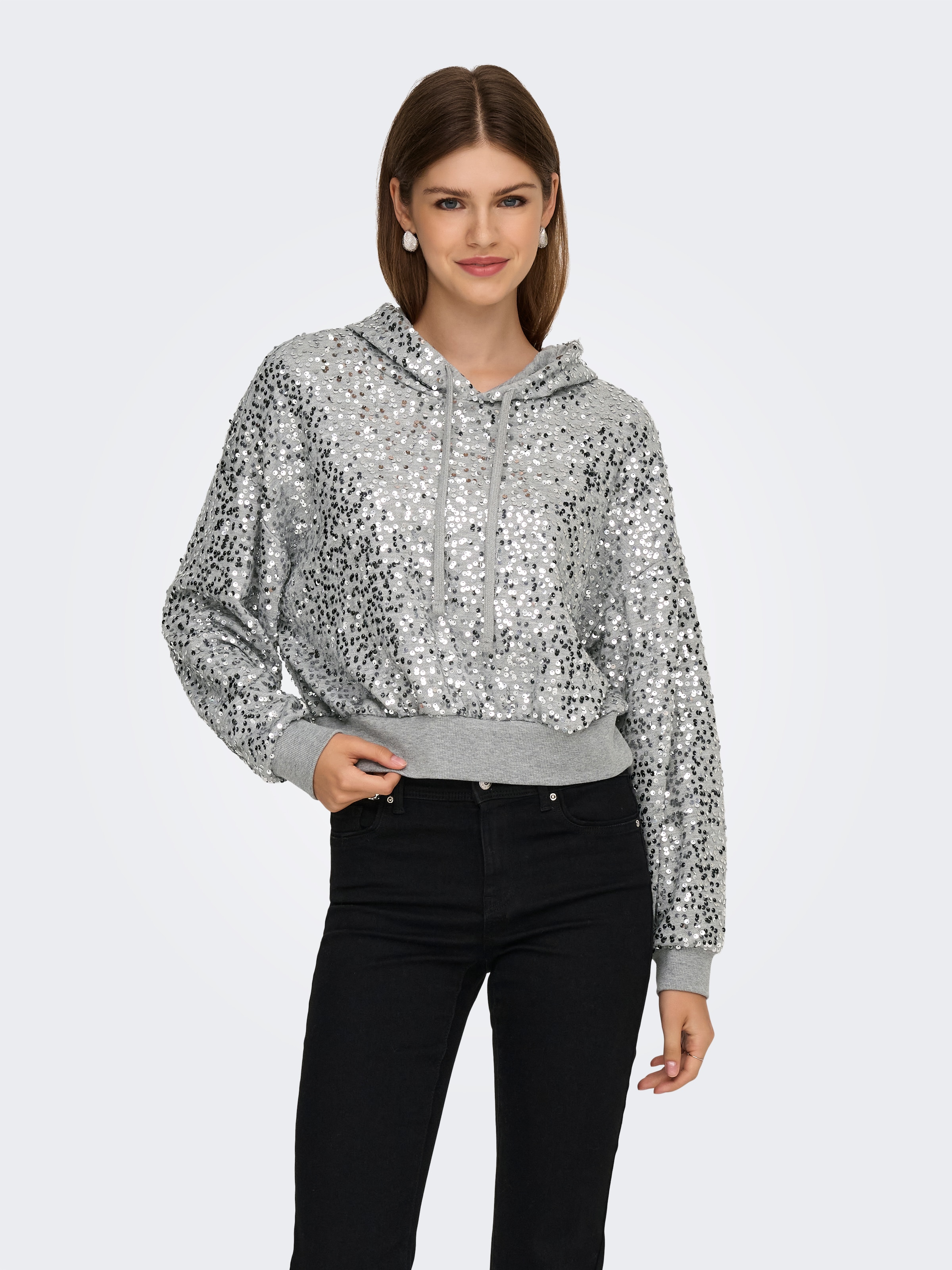Image of ONLY Kapuzensweatshirt "ONLJADA L/S SEQUINS HOOD SWT"