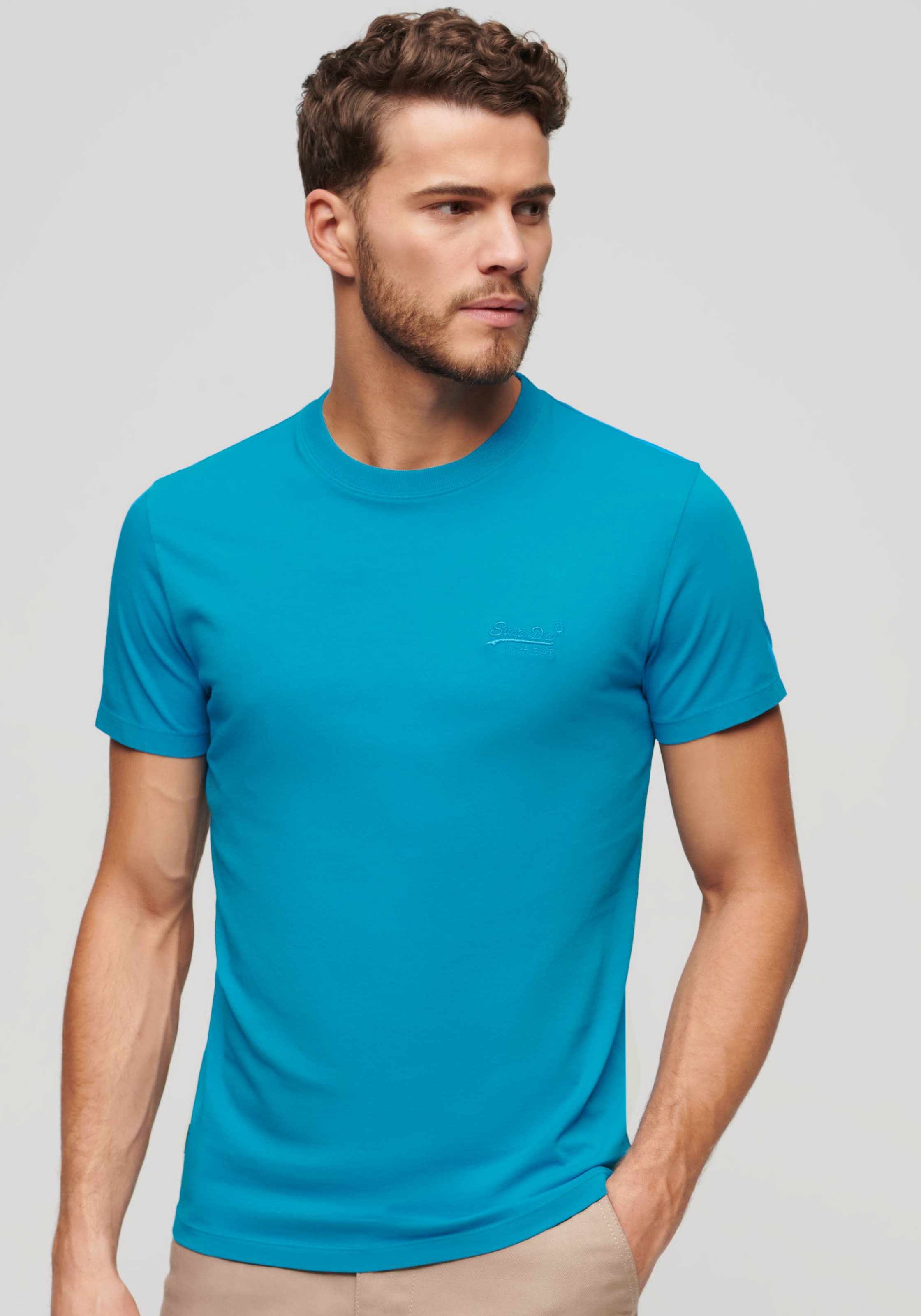 Image of Superdry Rundhalsshirt "ESSENTIAL LOGO EMB NEON TEE"