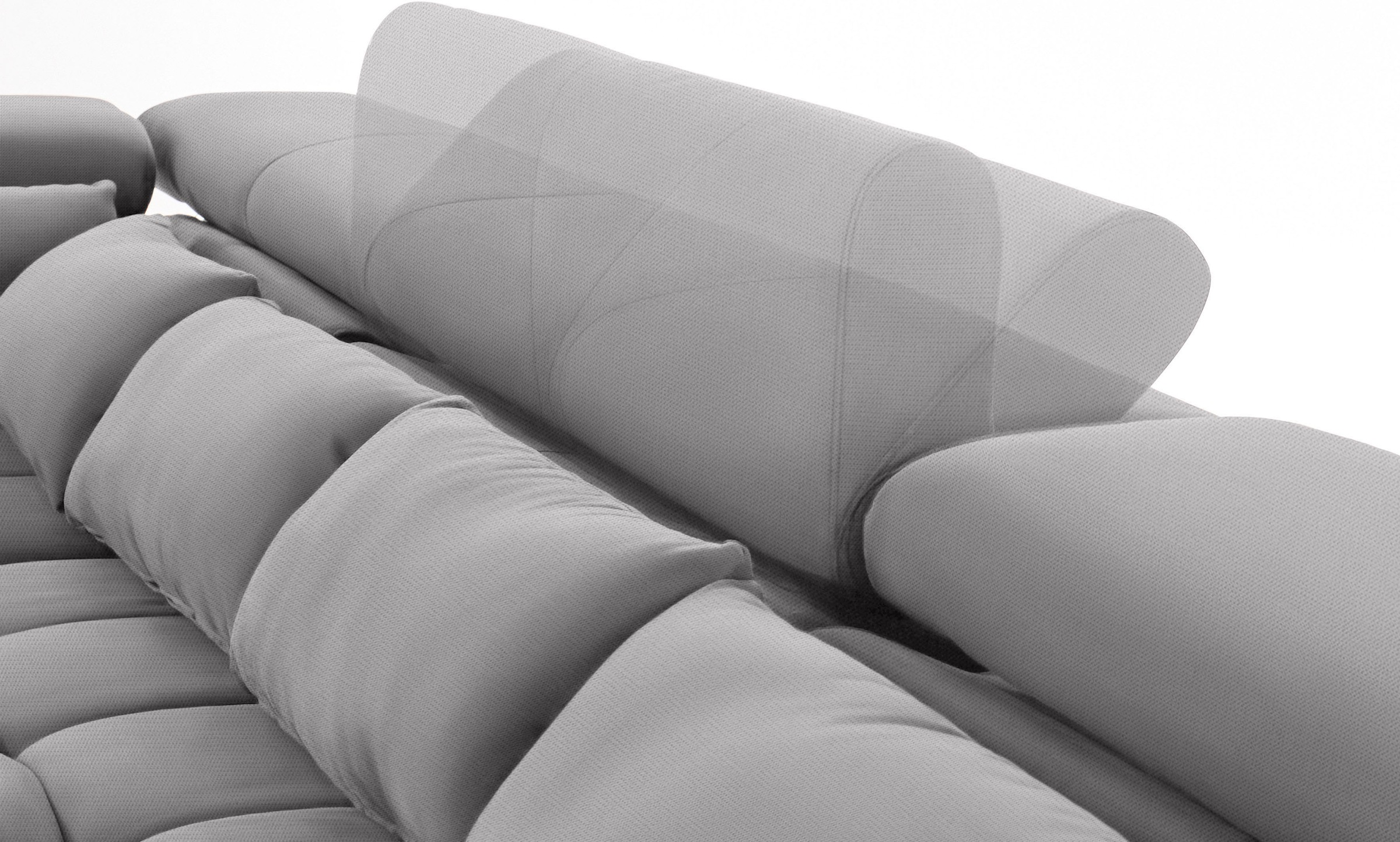 COTTA Wohnlandschaft »Orion U-Form«, mit Kopfteilverstellung & 6 Nierenkissen
