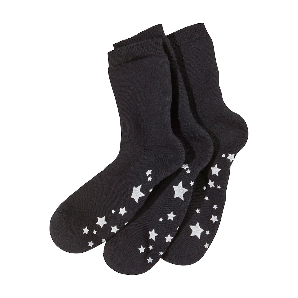 Lavana ABS-Socken, (Set, 3 Paar), mit Antirutschsohle im Sterndesign