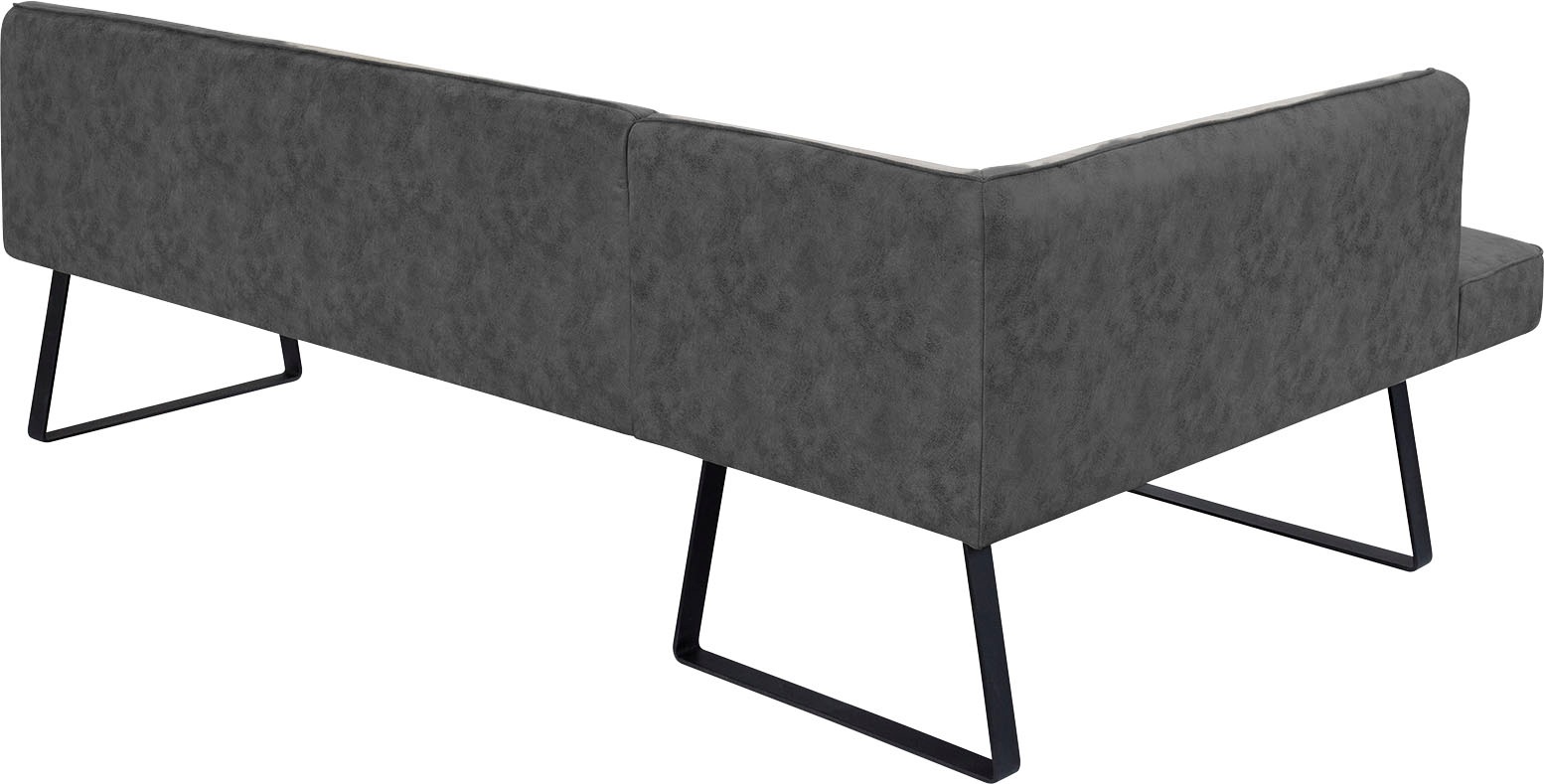 exxpo - sofa fashion Eckbank »Americano«, mit Keder und Metallfüssen, Bezug in verschiedenen Qualitäten