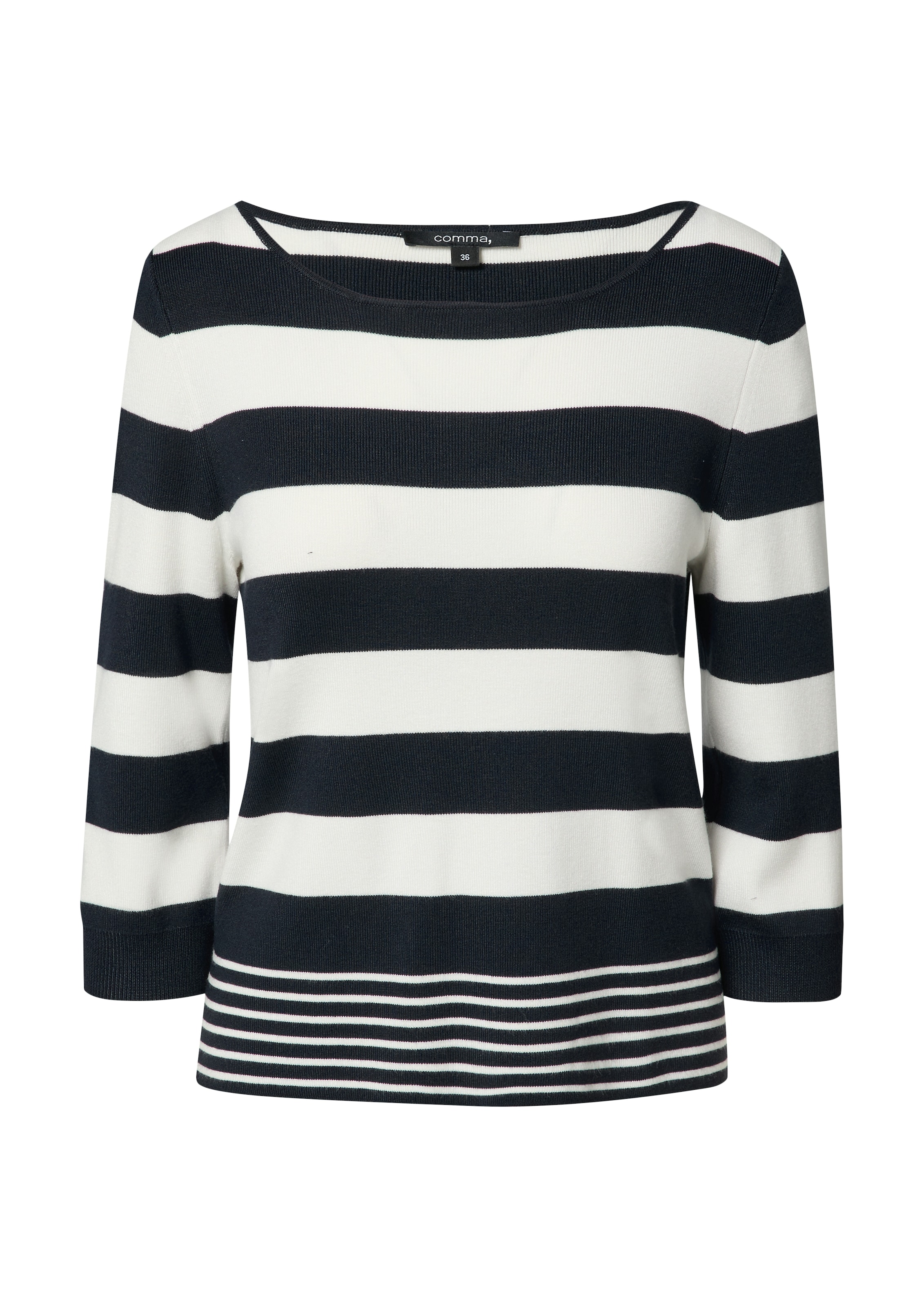 Comma Strickpullover im Streifen-Design
