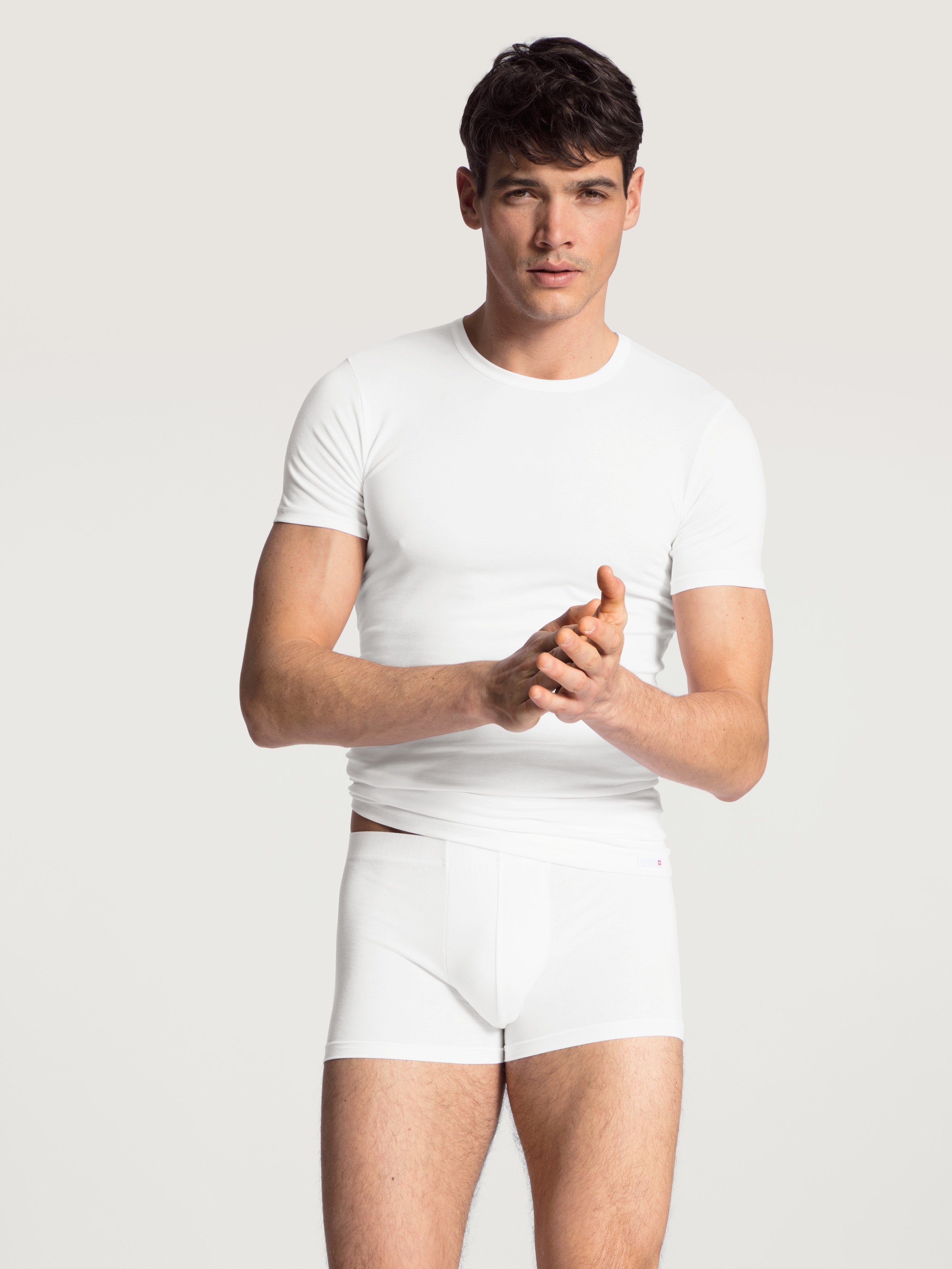 Image of CALIDA Rundhalsshirt "Evolution" schmale Passform, Kurzarm, weich, Single Jersey, elastisch