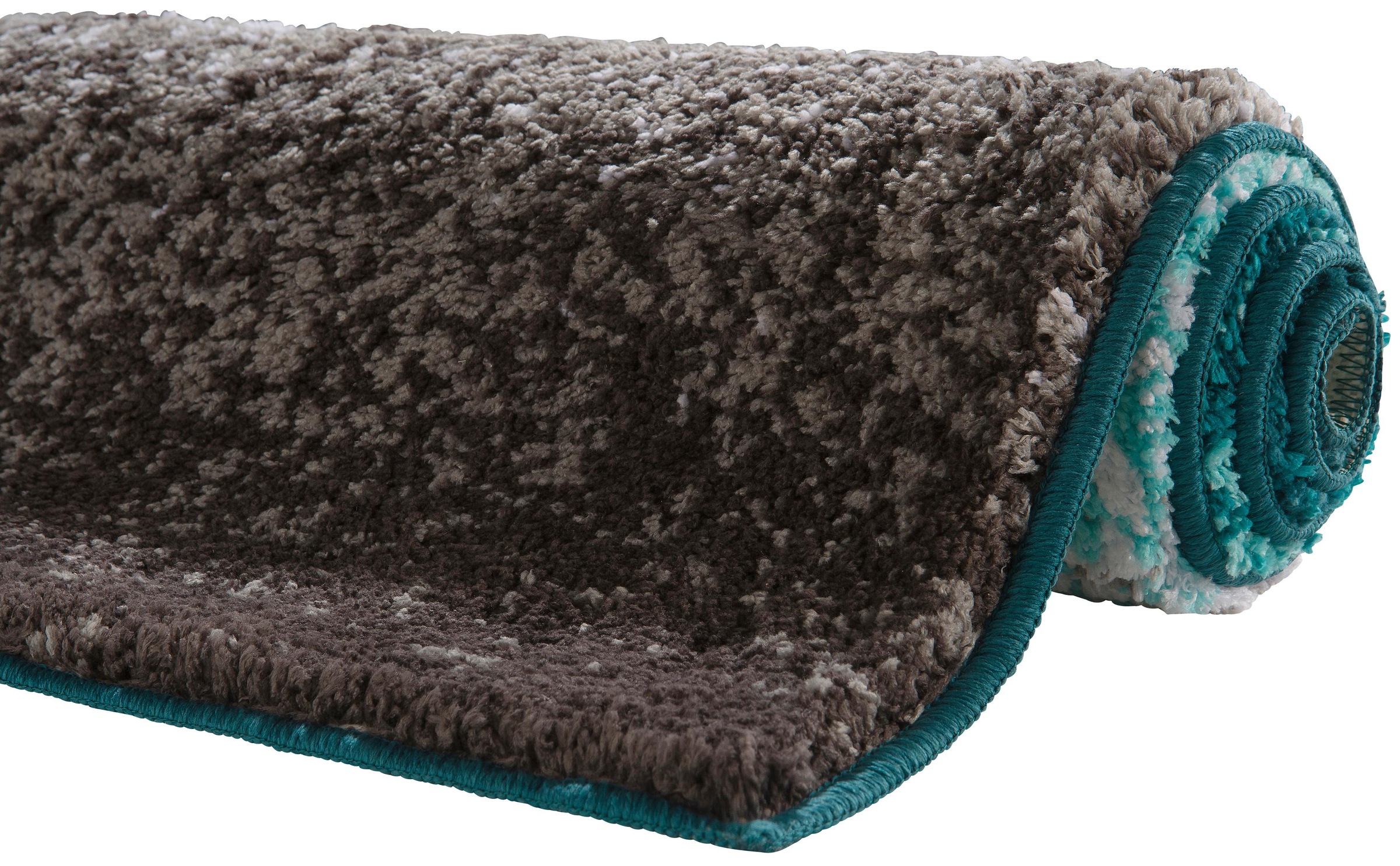 my home Badematte »Elif, Badvorleger, Badezimmer Teppich«, rutschhemmend beschichtet, fussbodenheizungsgeeignet-schnell trocknend-strapazierfähig, Ombré-Look, Badteppich, Badematten auch als 3 teiliges Set erhältlich