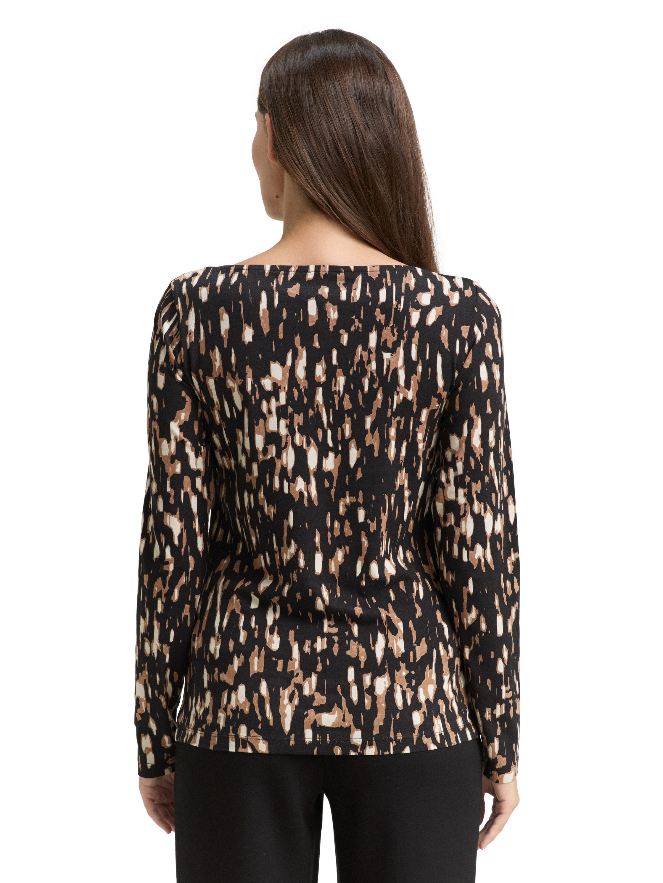 TOM TAILOR T-shirt à manches longues mit All-Over Print