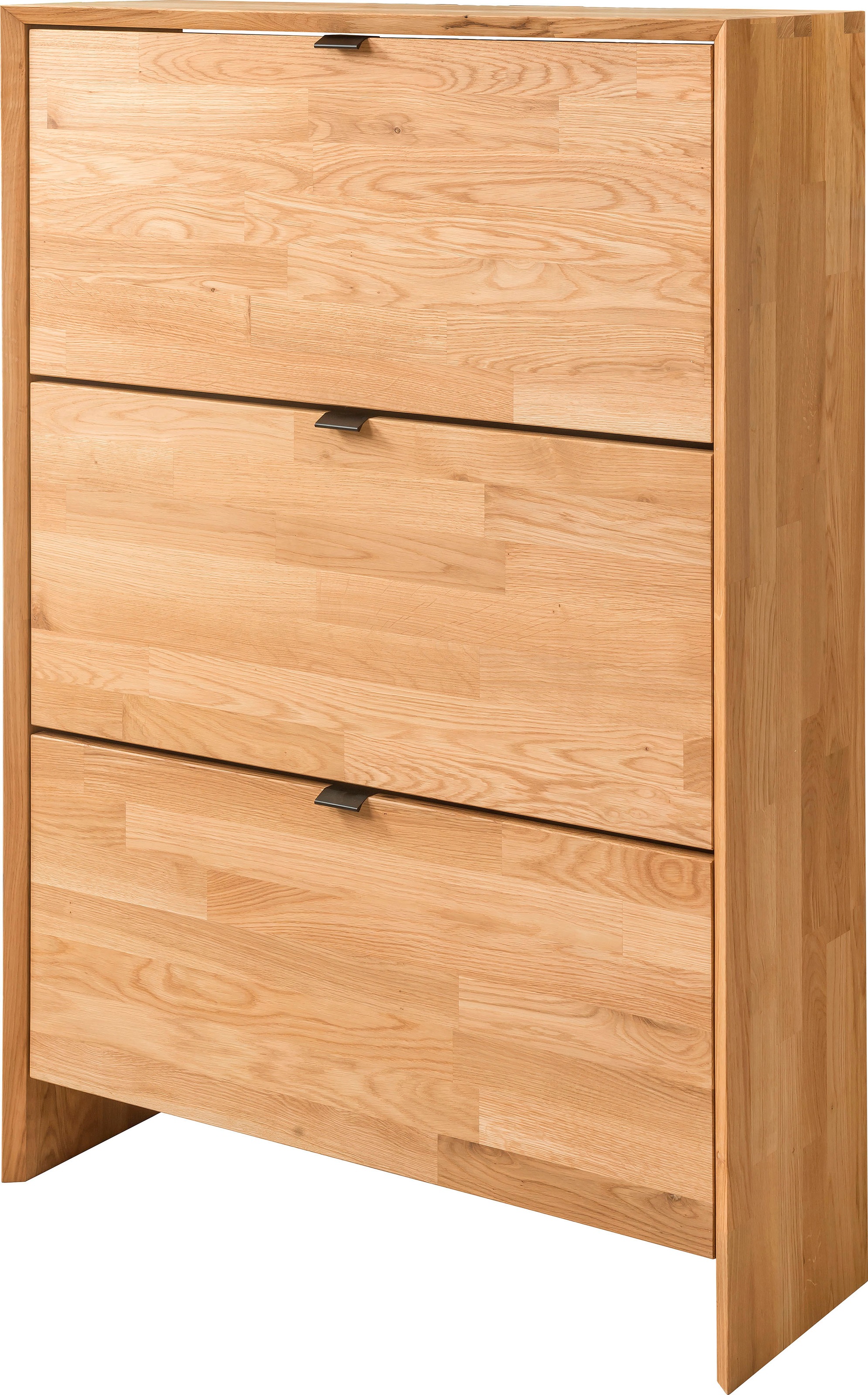 Image of andas Schuhkommode »Greno«, aus schönem massivem Eichenholz, mit edlen Metallgriffen, Breite 83 cm bei Ackermann Versand Schweiz