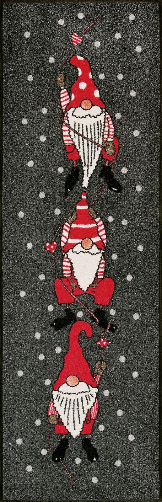 Image of wash+dry by Kleen-Tex Läufer "Winterzwerge" rechteckig 7 mm Höhe Schmutzfangläufer, rutschhemmend, waschbar, ideal in Diele & Flur