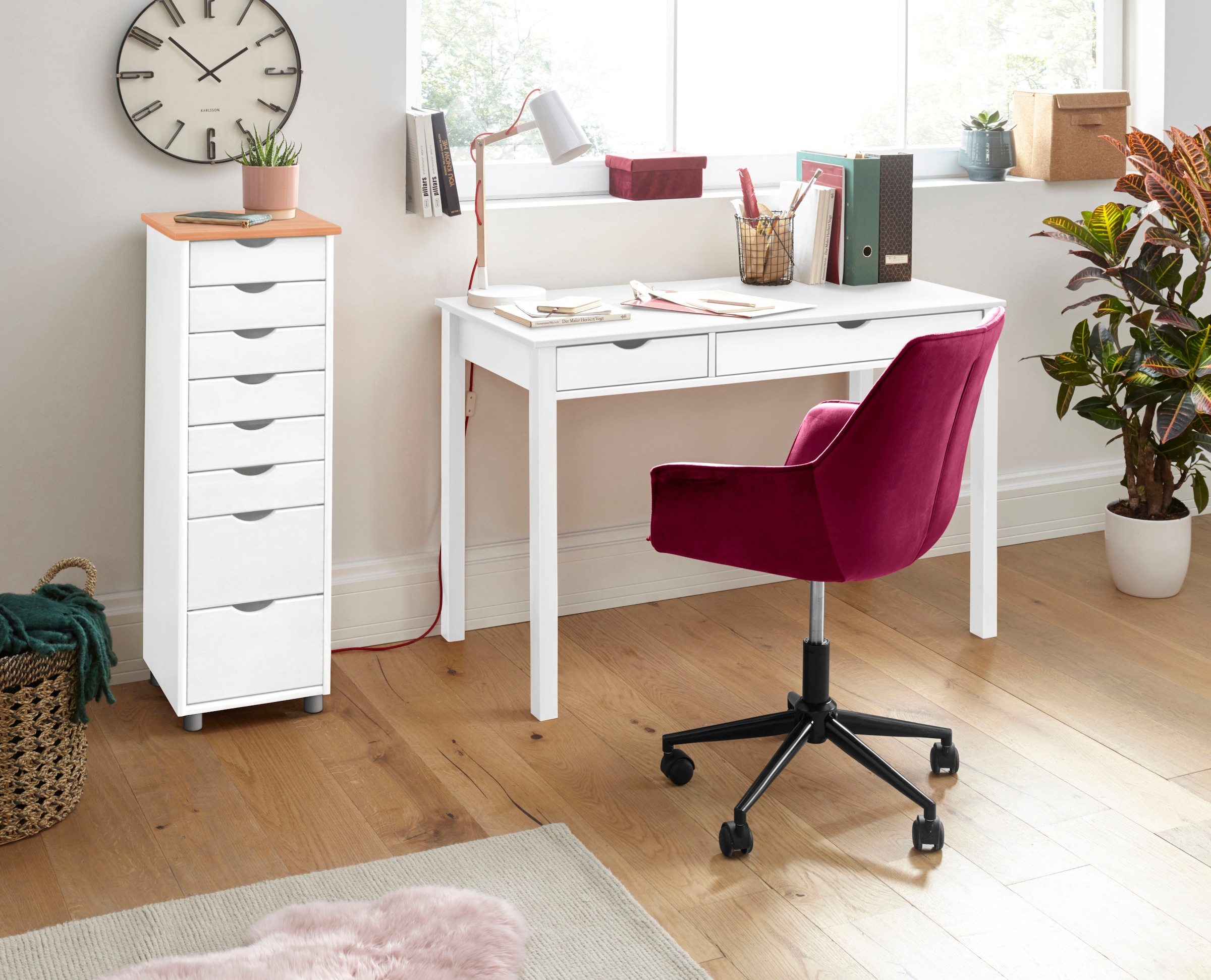 INOSIGN Kommode »Gava« massives Kiefernholz, mit vielen Stauraummöglichkeiten, Breite 34 cm