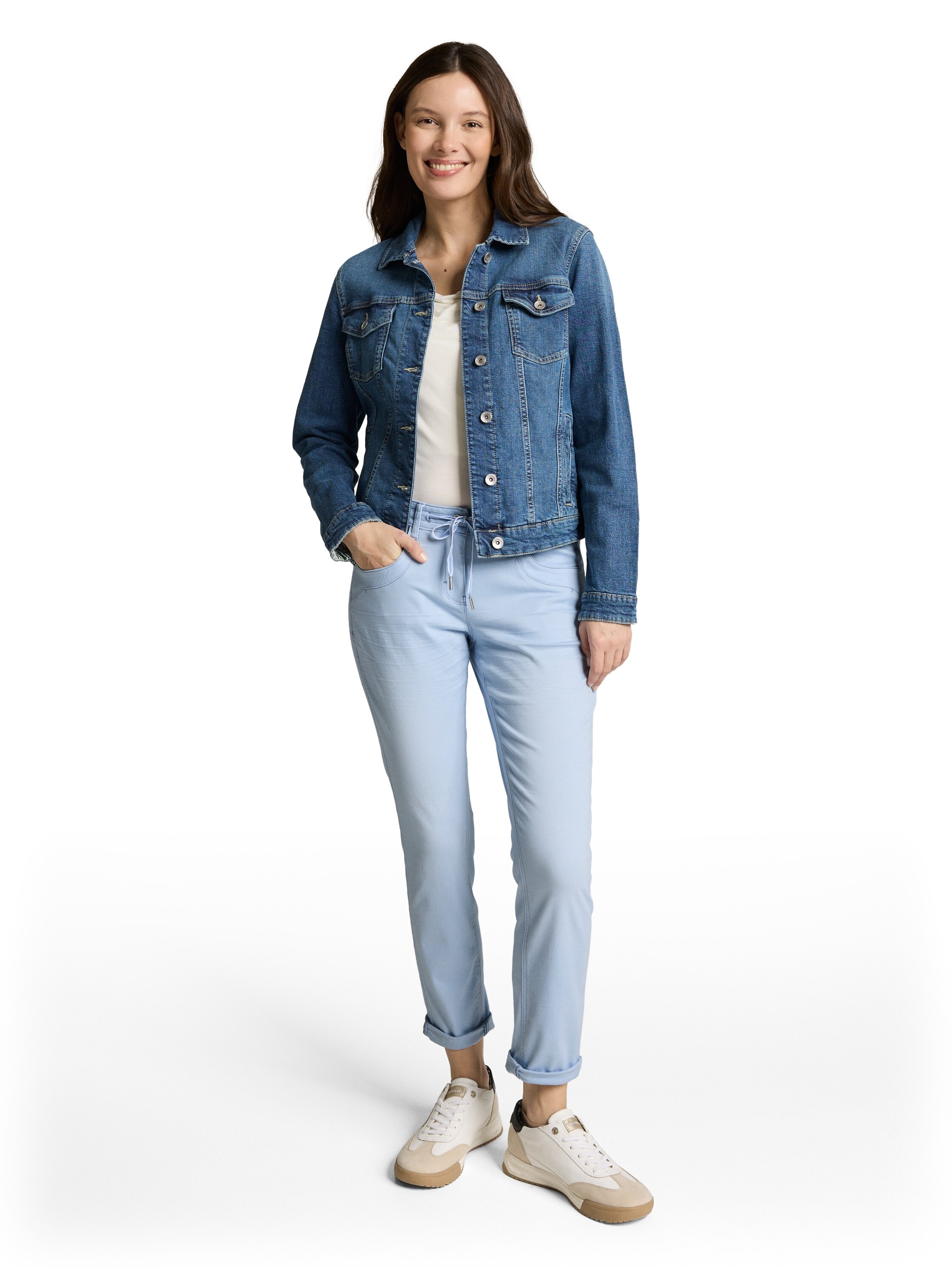 TOM TAILOR 7/8-Hose »Tapered«  mit Bindeband am Bündchen