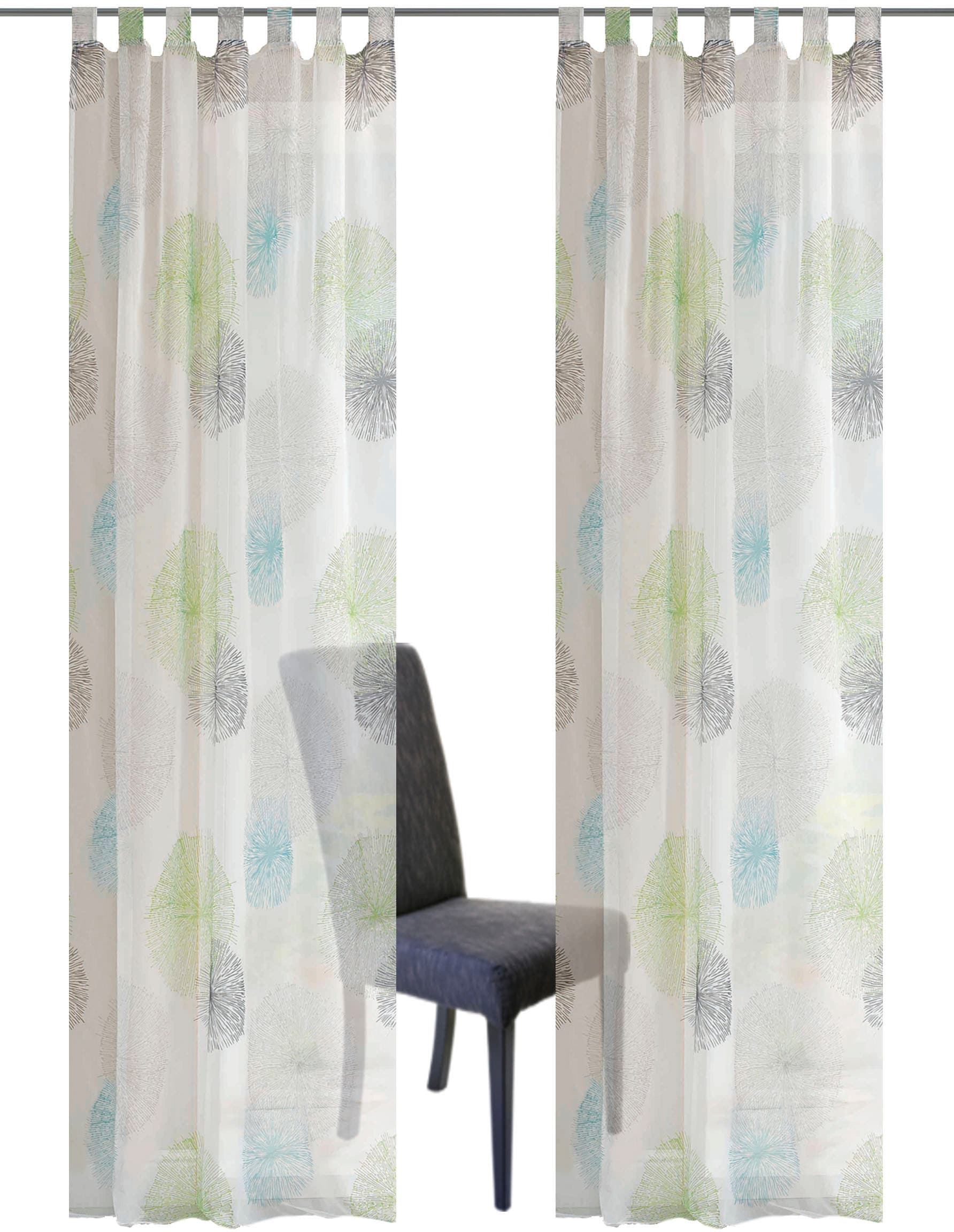 HOME WOHNIDEEN Vorhang »RAWLINS« Schlaufen 2 Stk. tlg. 2er Pack Schlaufenschal RAWLINS bedruckt