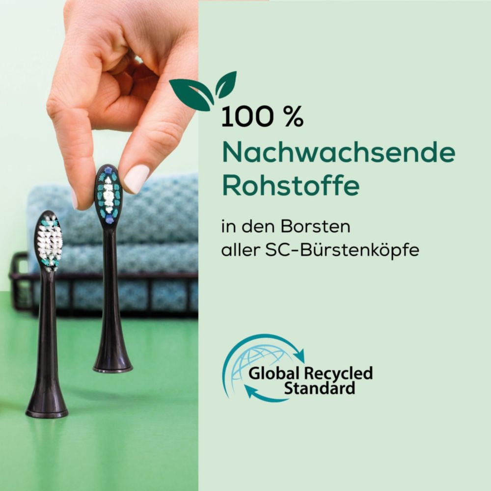 BEURER Aufsteckbürsten »SC Bürstenköpfe mit Indikatorborsten Premium Protection«, (4 Stück), Schalltechnologie für schonende und gründliche Zahnpflege