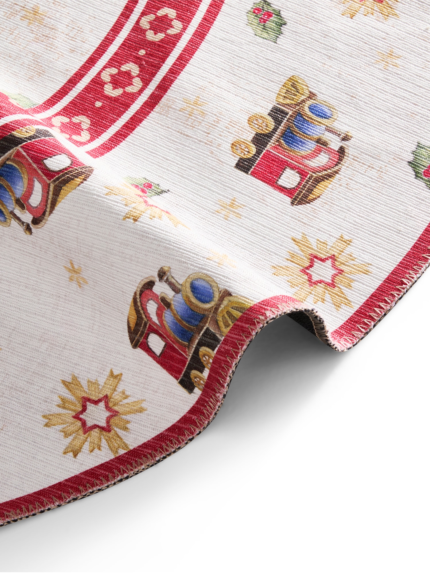 Villeroy & Boch Teppich »Toy's Delight Limited Edition Santa Claus« rund 3 mm Höhe Limited Edition, Weihnachten, Wohnzimmer, Baumrock, Waschbar, Rund