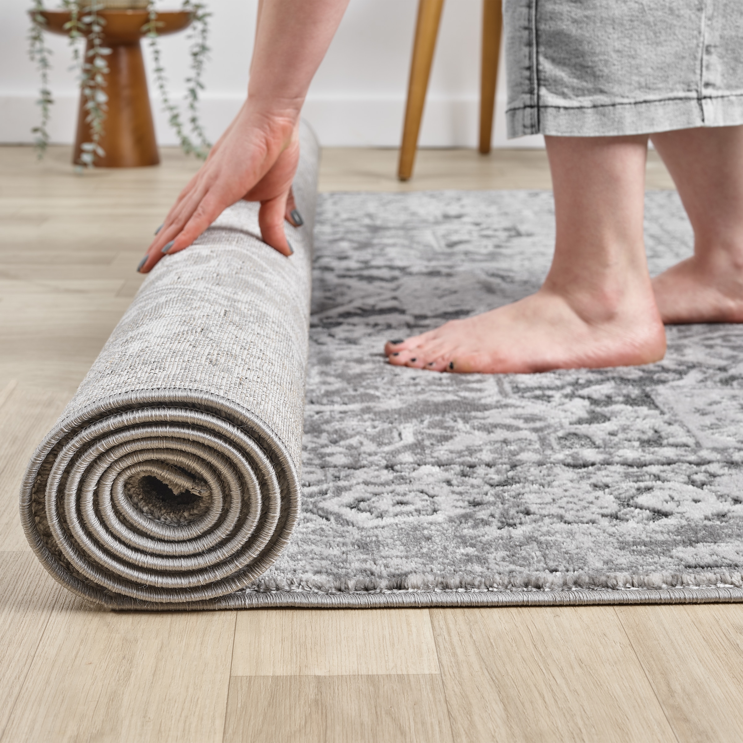 my home Tapis »Kylan, Hoch-Tief-Struktur, dezenter Glanz« Rectangulaire 9 mm Höhe Schrumpf-Garn-Effekt, im Vintage-Look, dichte Qualität, Wohnzimmer