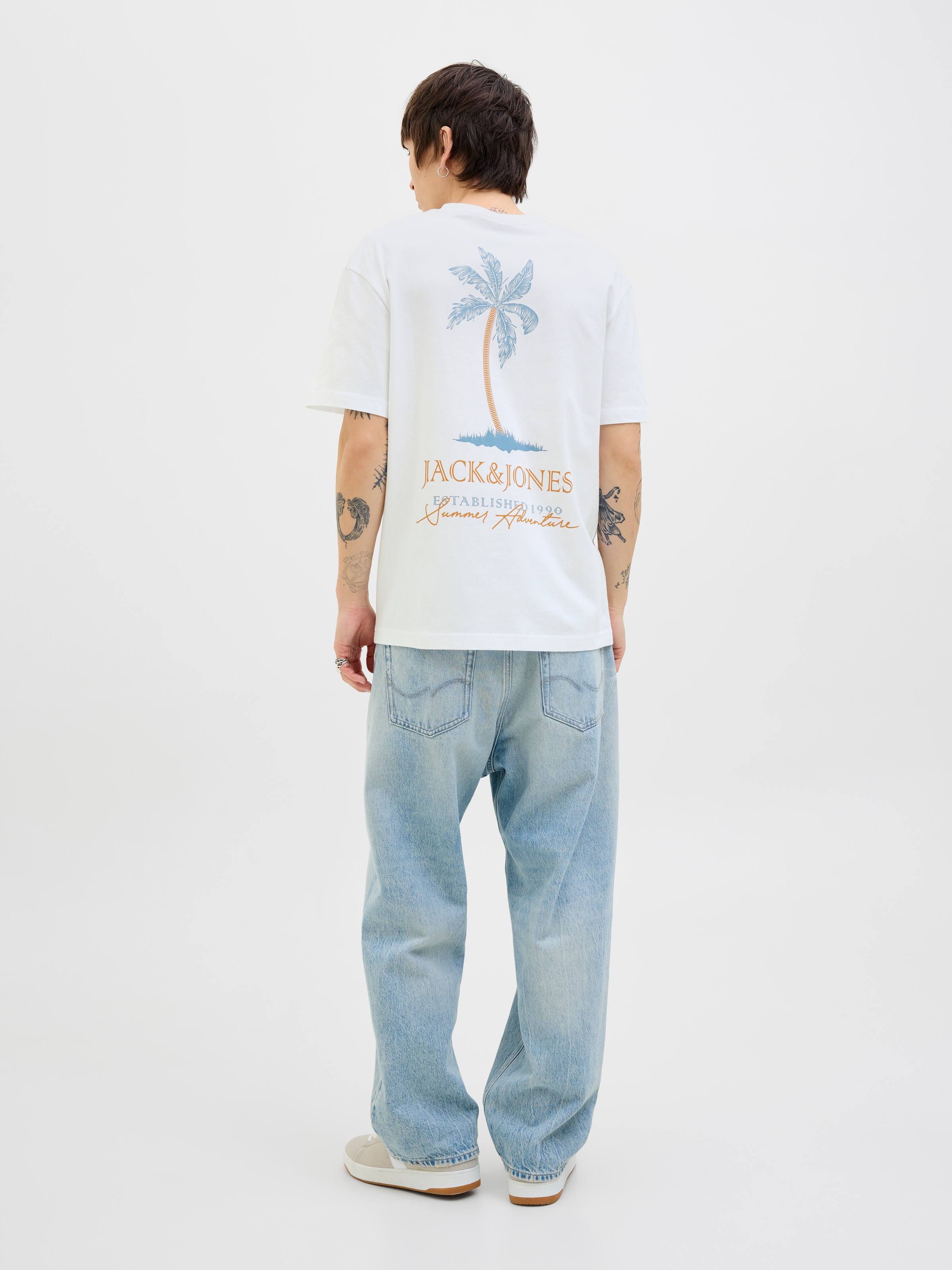 Jack & Jones Rundhalsshirt »JJSUMMER VIBES TEE SS CREW NECK LN«