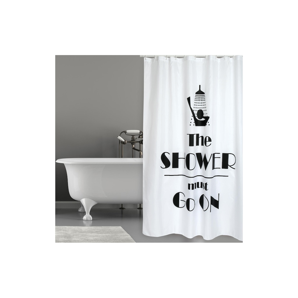 MSV Duschvorhang »The Shower must go on 180 x 200 cm,Weiss«