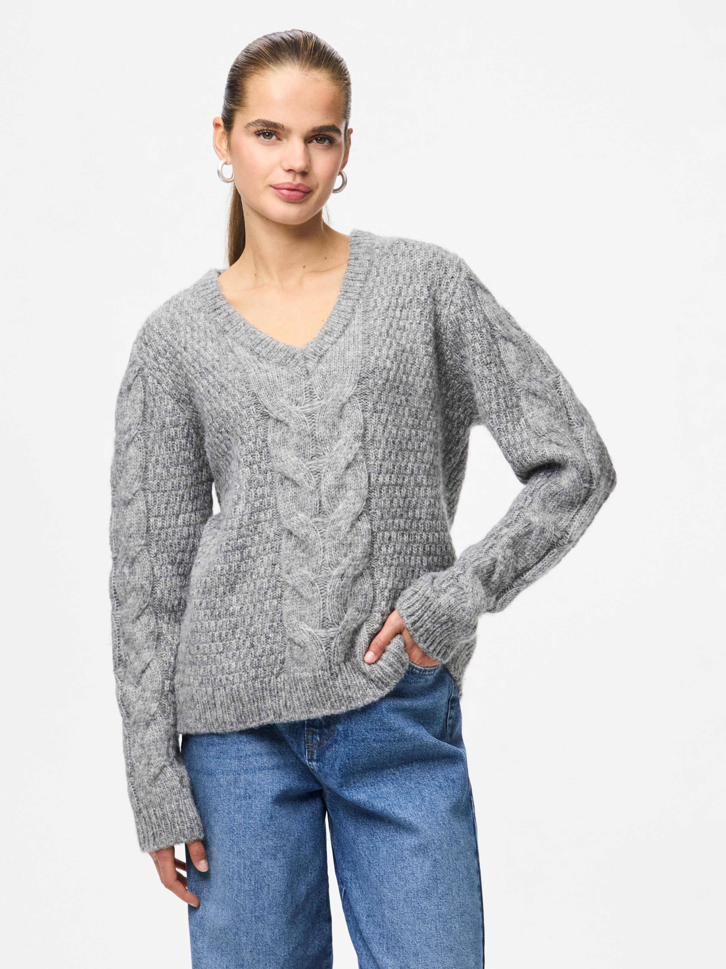 pieces Pull en tricot »PCNINA LS V-NECK KNIT NOOS BC«