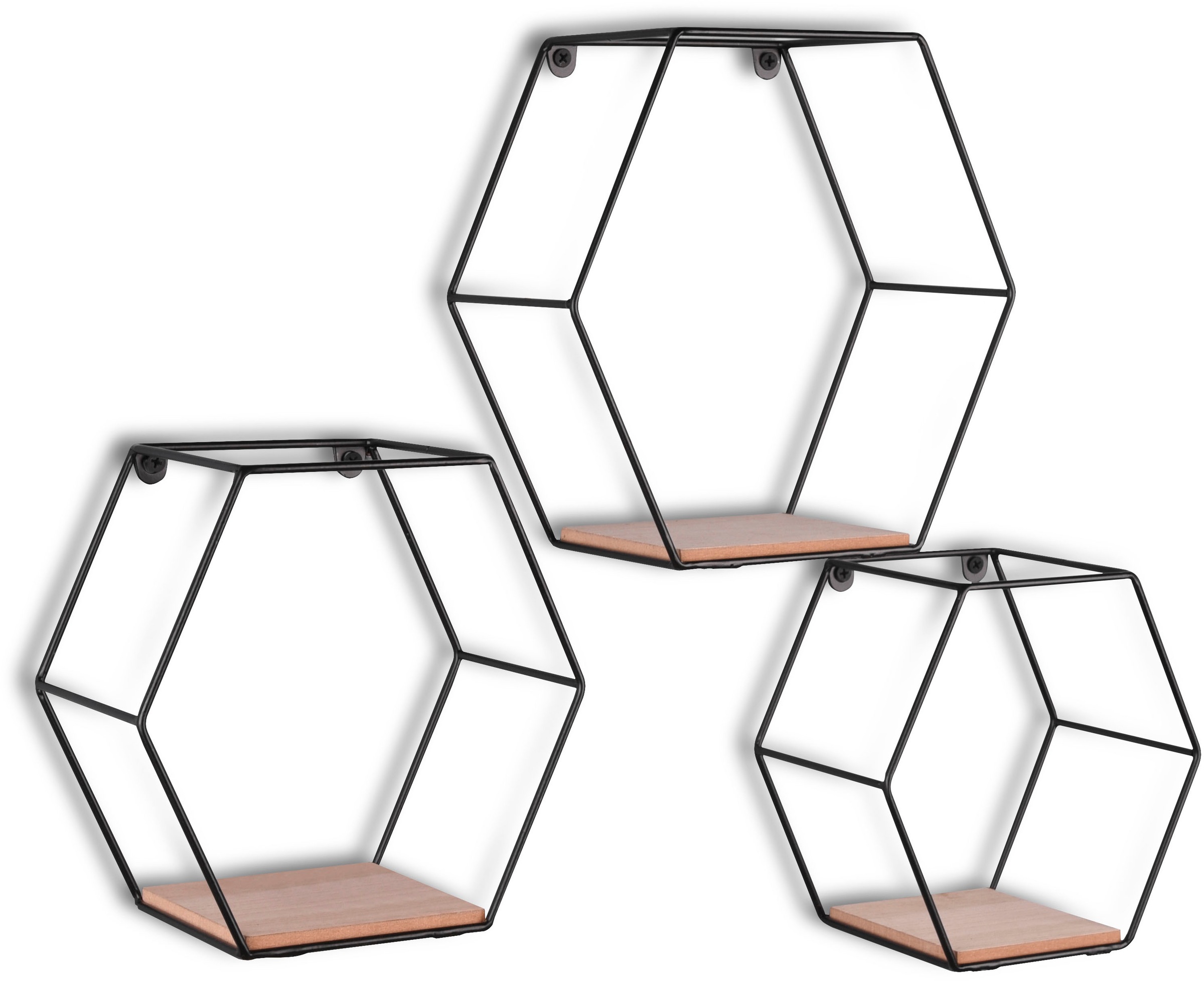 MIRRORS AND MORE Ablageregal "CHIARA" Set, 3 Stk. tlg. Wandregalset