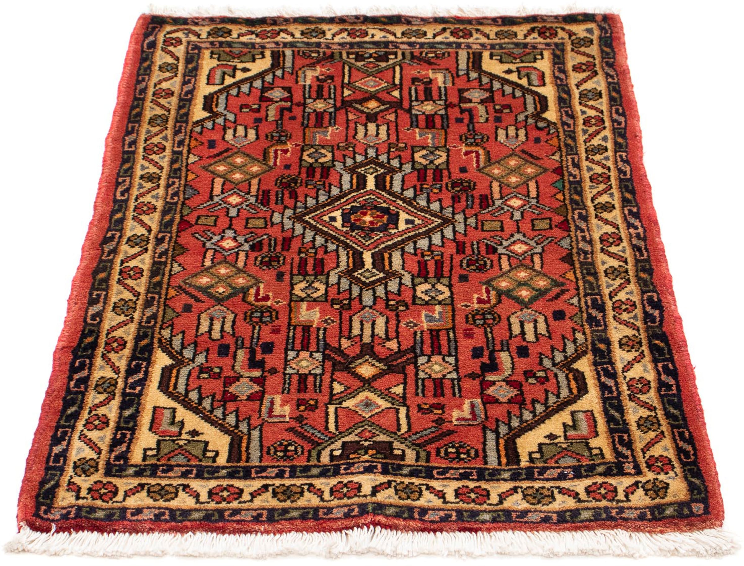 Image of morgenland Orientteppich »Perser - Nomadic - 90 x 61 cm - hellrot«, rechteckig, 10 mm Höhe, Wohnzimmer, Handgeknüpft, Einzelstück mit Zertifikat bei Ackermann Versand Schweiz