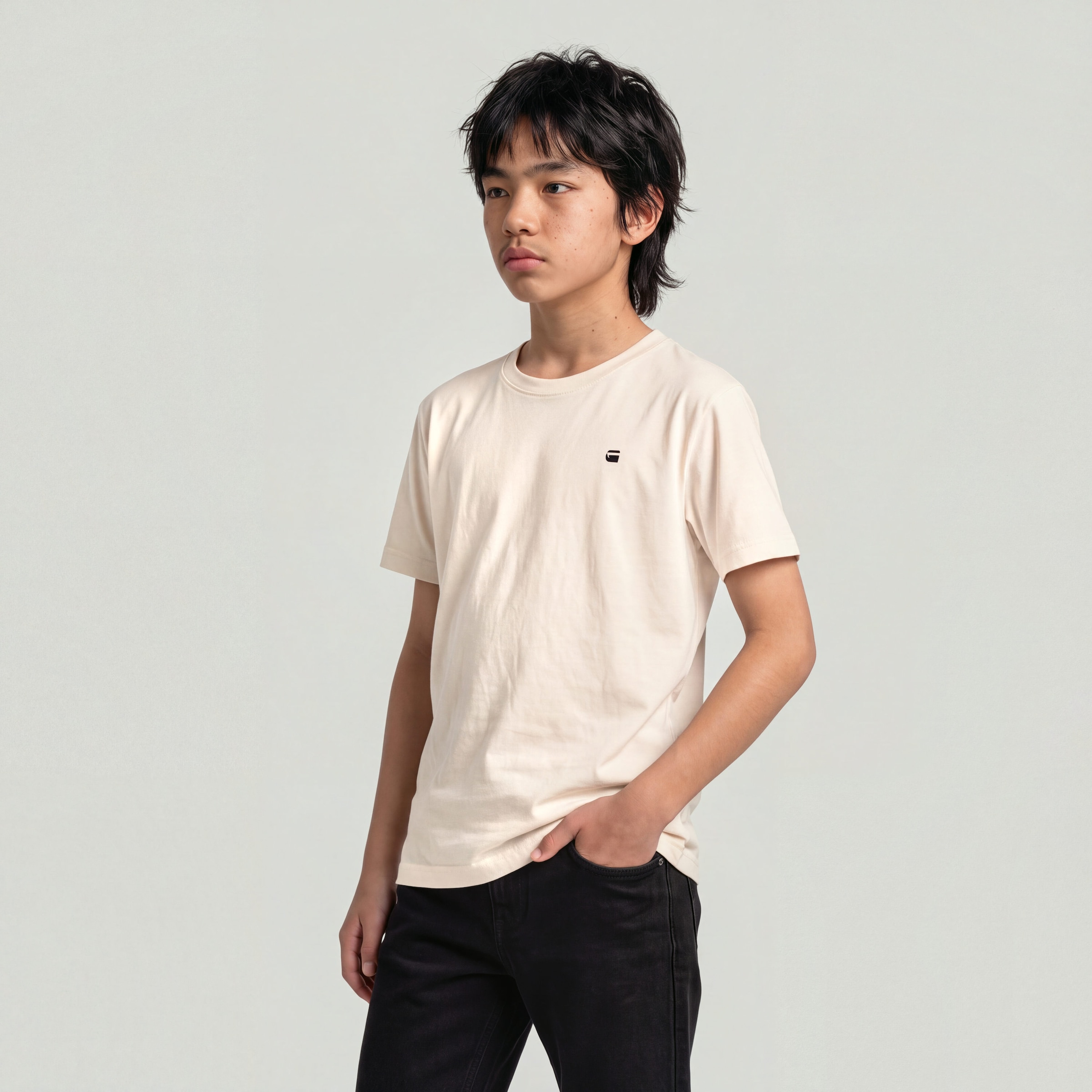 G-STAR T-Shirt »KIDS, BASE R T SS« aus Baumwolljersey, Logodetail
