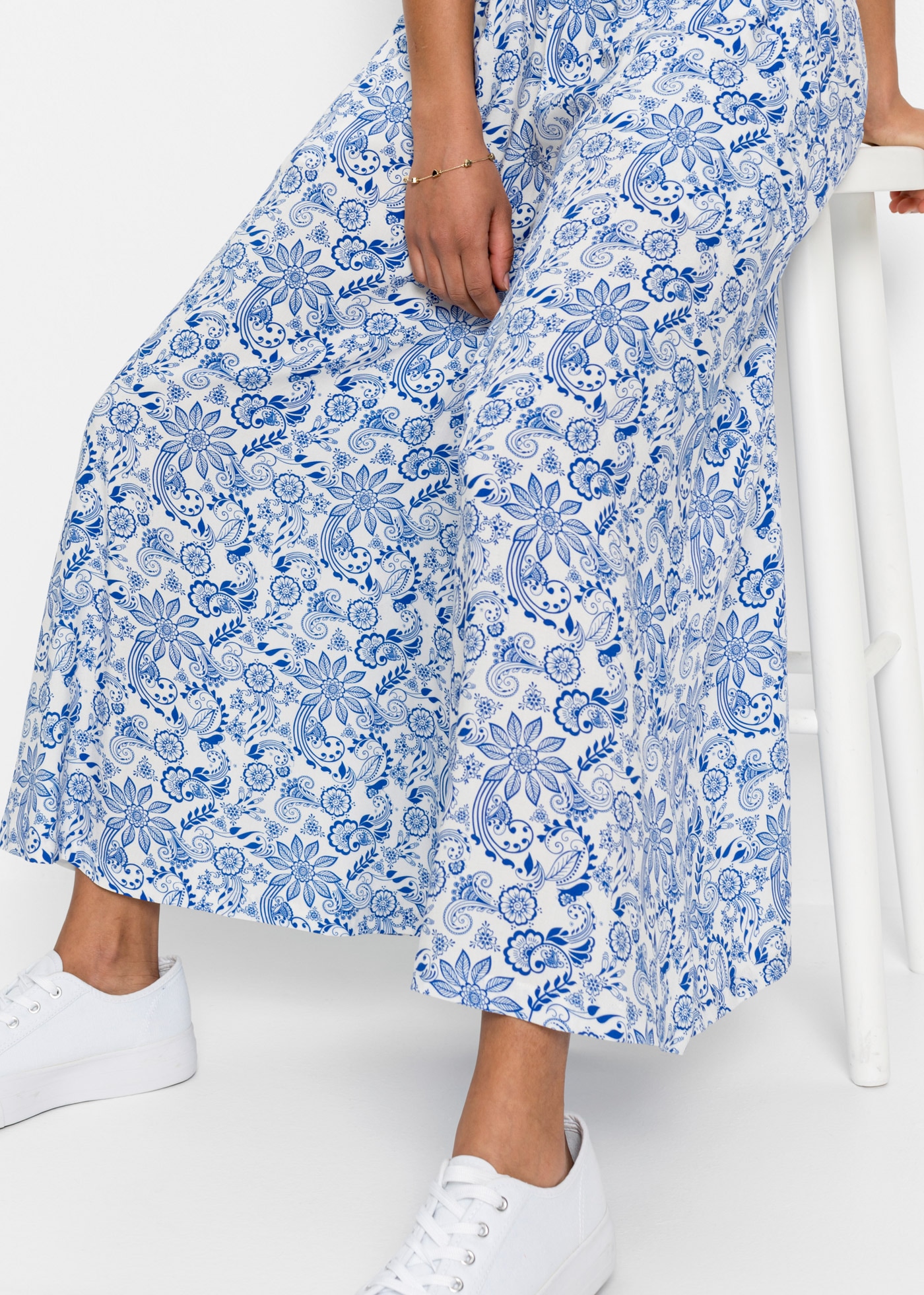 bonprix Pantalon palazzo  aus Viskose, mit elastischem Bund, Loose Fit, Casual Stil