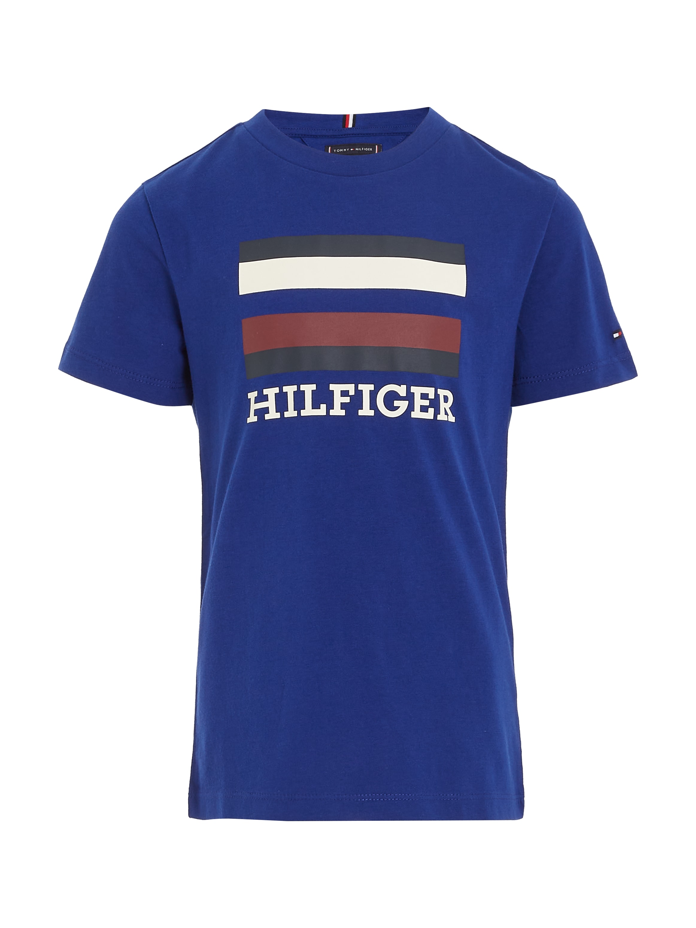 Modische Tommy Hilfiger Hilfiger T-Shirt »TH Logo-Schriftzug S/S«, grossem versandkostenfrei LOGO Frontprint & TEE shoppen mit