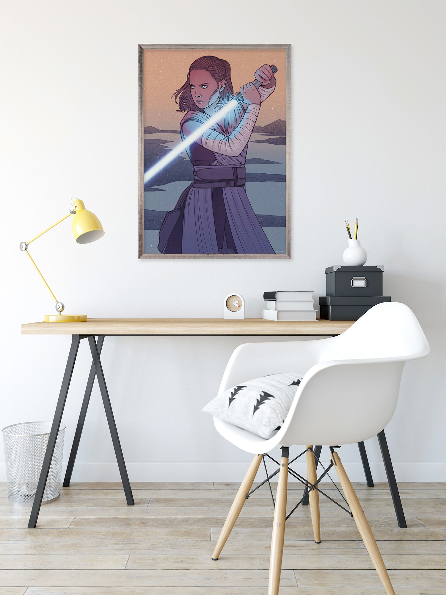 Image of Komar Wandbild "Star Wars Rey Skywalker" Disney Set, 1 Stk. tlg. 30 x 40 cm (Breite x Höhe) - Kinderzimmer, Dekoration