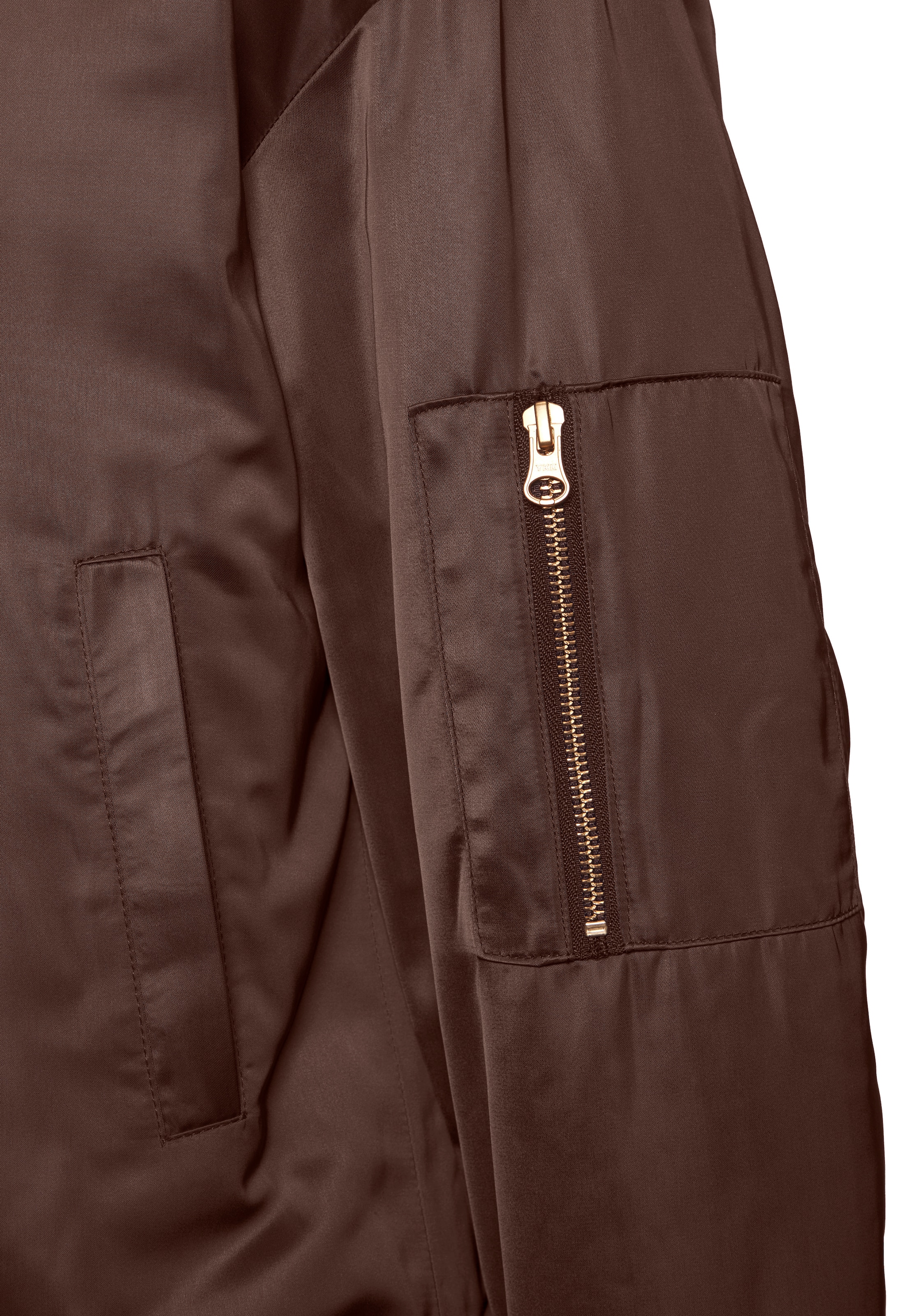 Buffalo Veste réversible Dunkelbraun/Leoprint, Bomberjacke, modisch