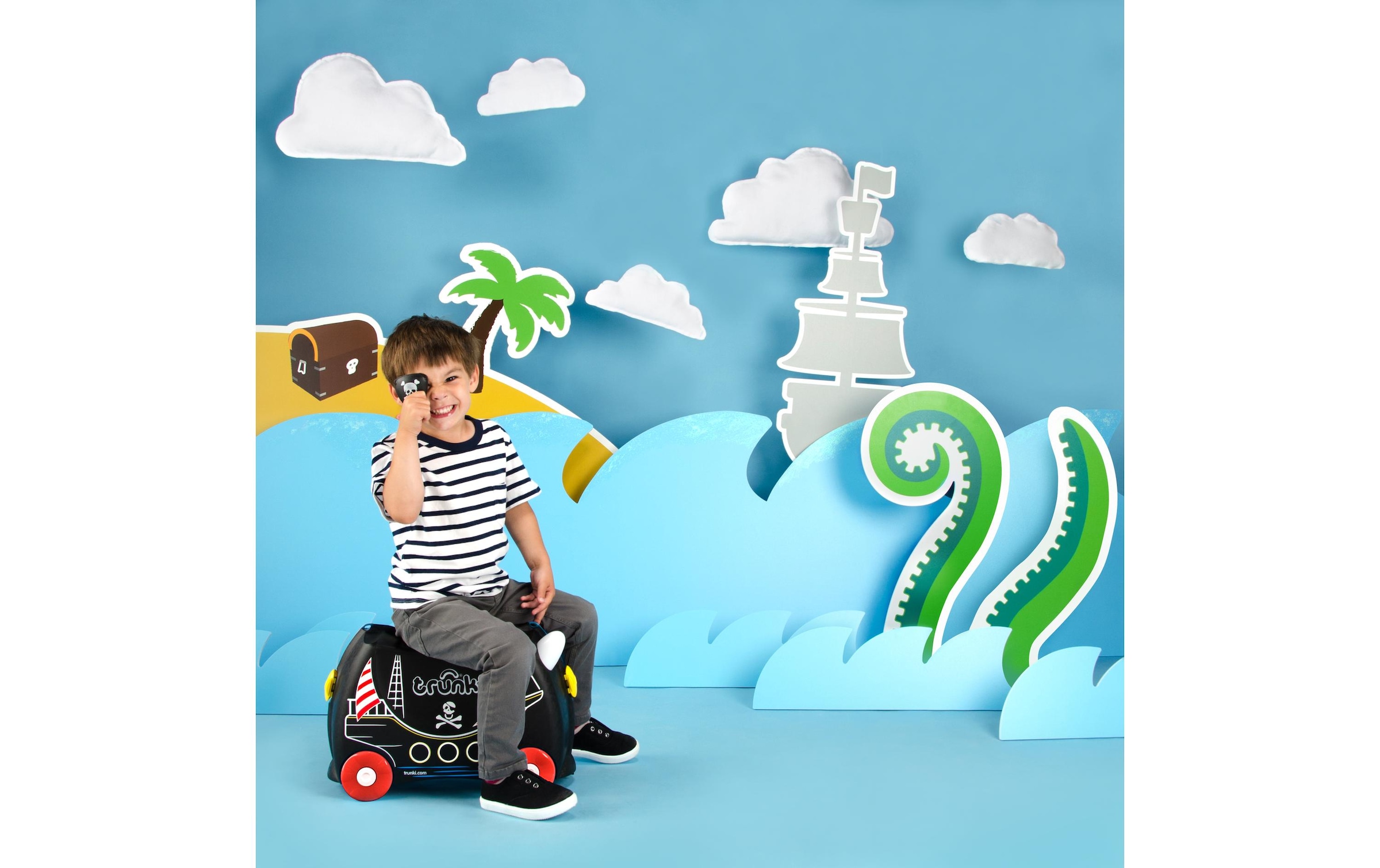 TRUNKI Trolley »Petro Pirat«, 4 Rollen