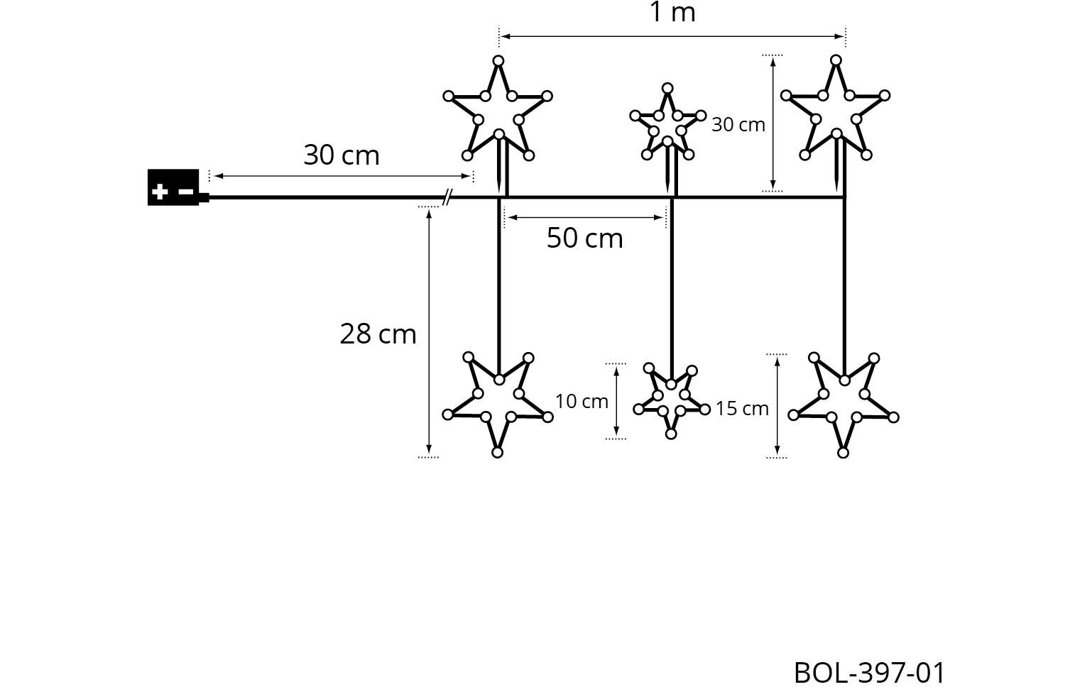 STT Lumière décorative LED »Dekolicht 2D Star Set, 3 Stück«
