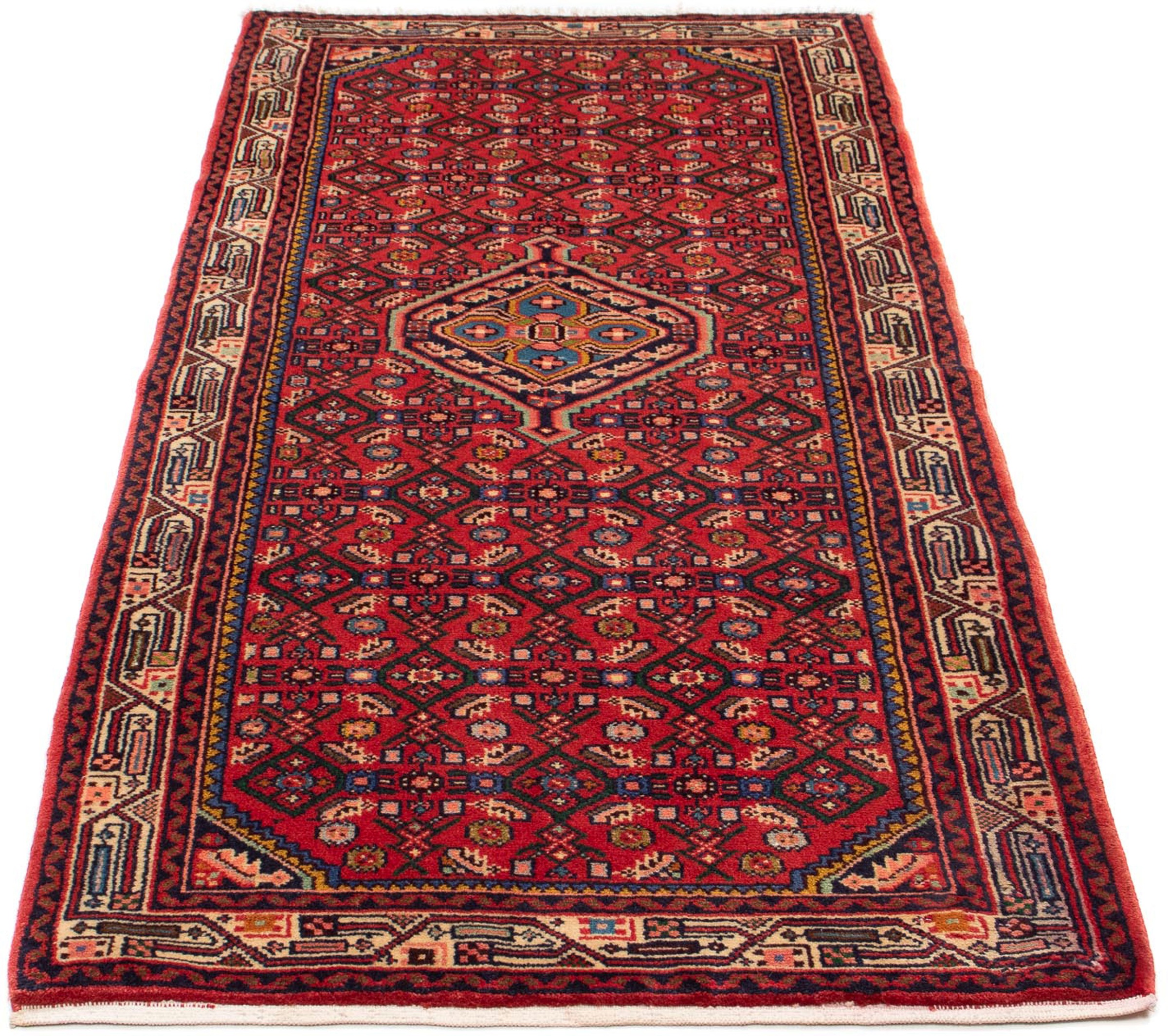 Image of morgenland Orientteppich »Perser - Nomadic - 195 x 85 cm - dunkelrot«, rechteckig, 10 mm Höhe, Wohnzimmer, Handgeknüpft, Einzelstück mit Zertifikat bei Ackermann Versand Schweiz