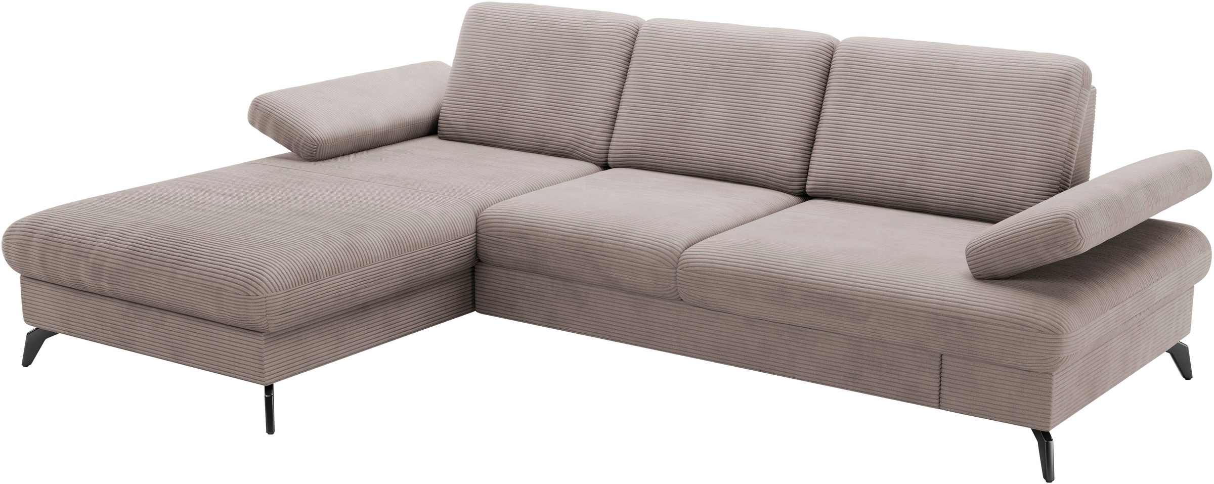 sit&more Ecksofa »Morris Jubi L-Form«, inkl. Armteilfunktion und 1 Zierkissen, wahlweise mit Bettfunktion