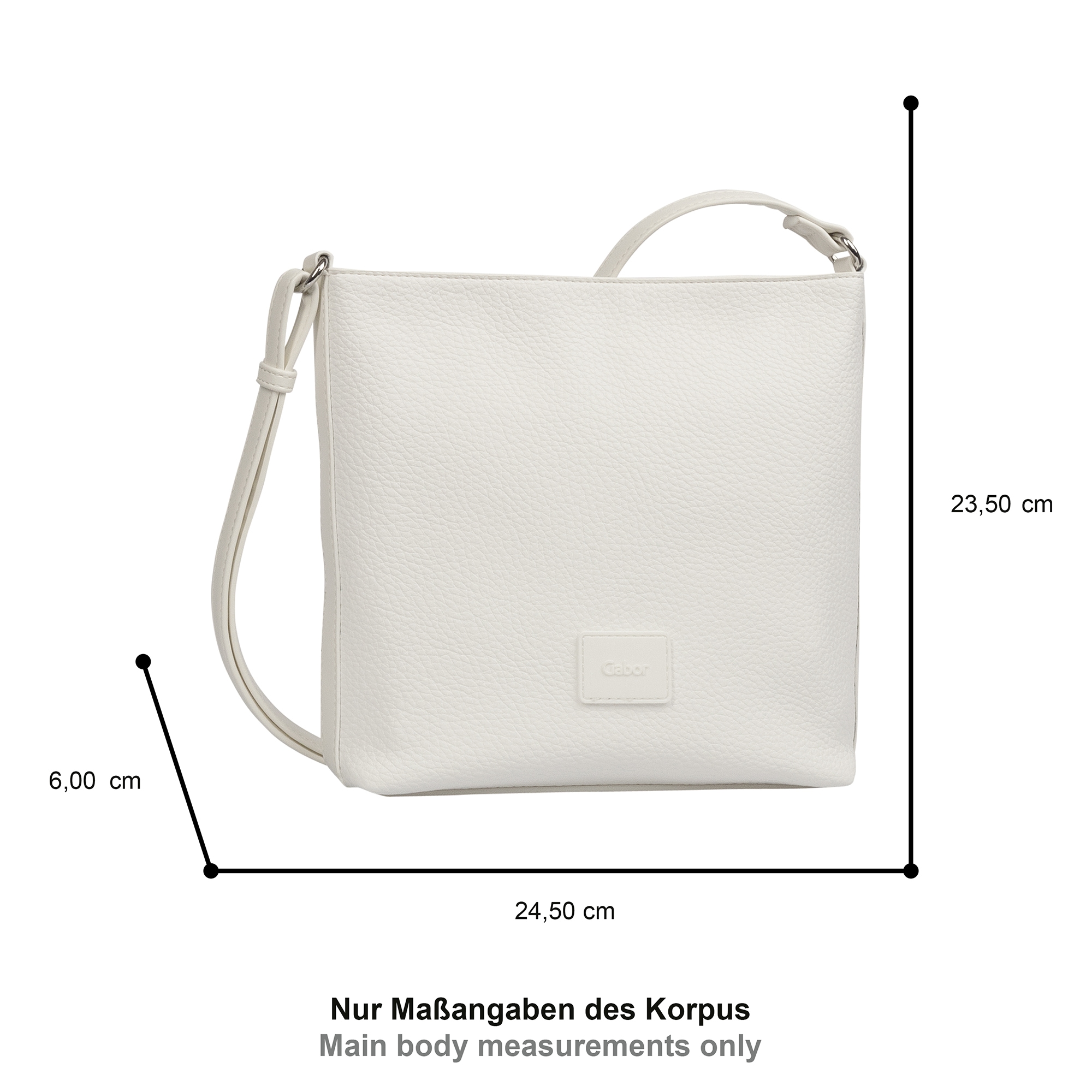 Gabor Sac à bandoulière »Elfie« Damen Schultertasche, Handtasche mit Logo-Aufnäher