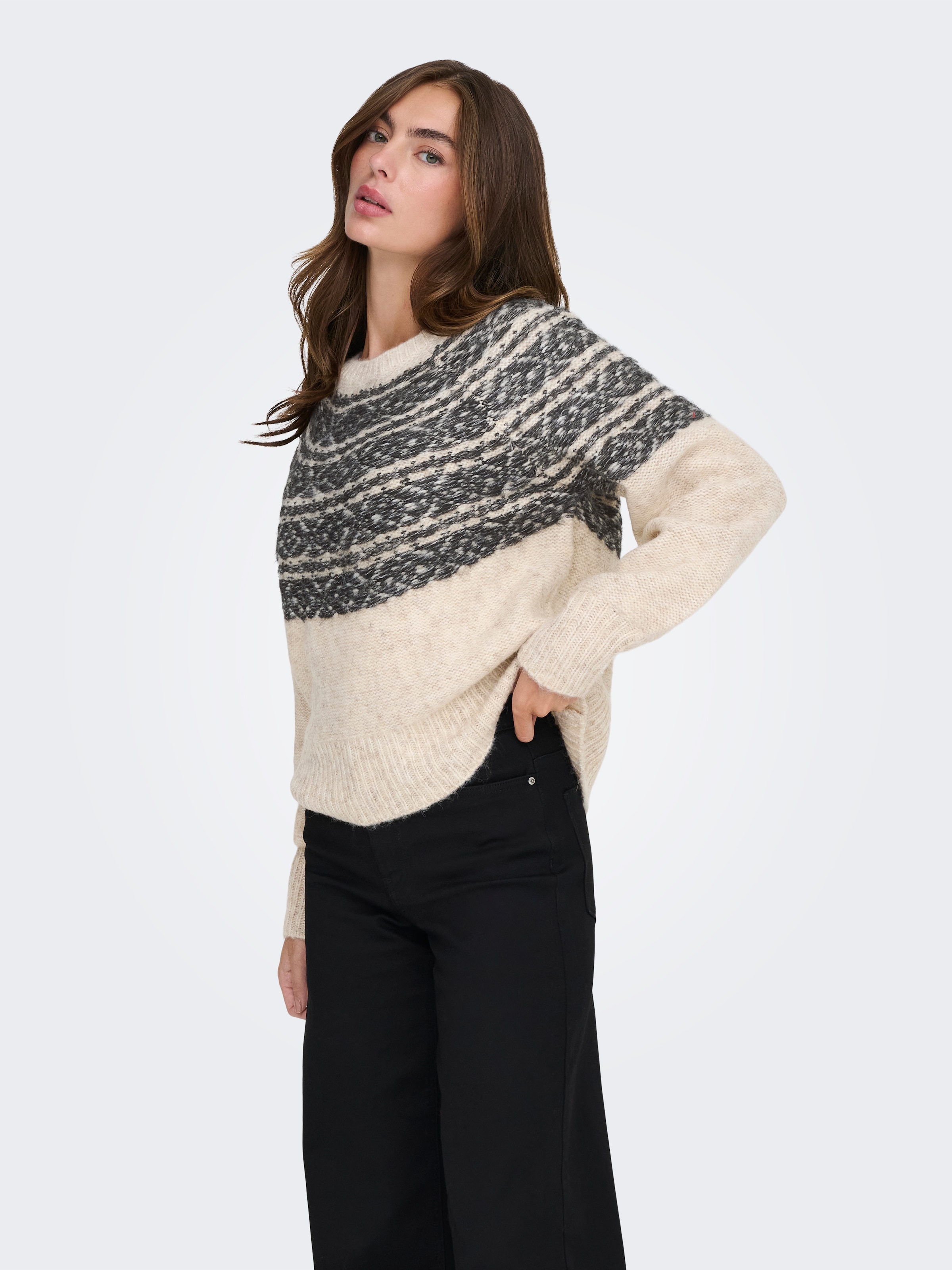 Image of ONLY Strickpullover "ONLSIDONA LIFE LS JQ O-NECK KNT"