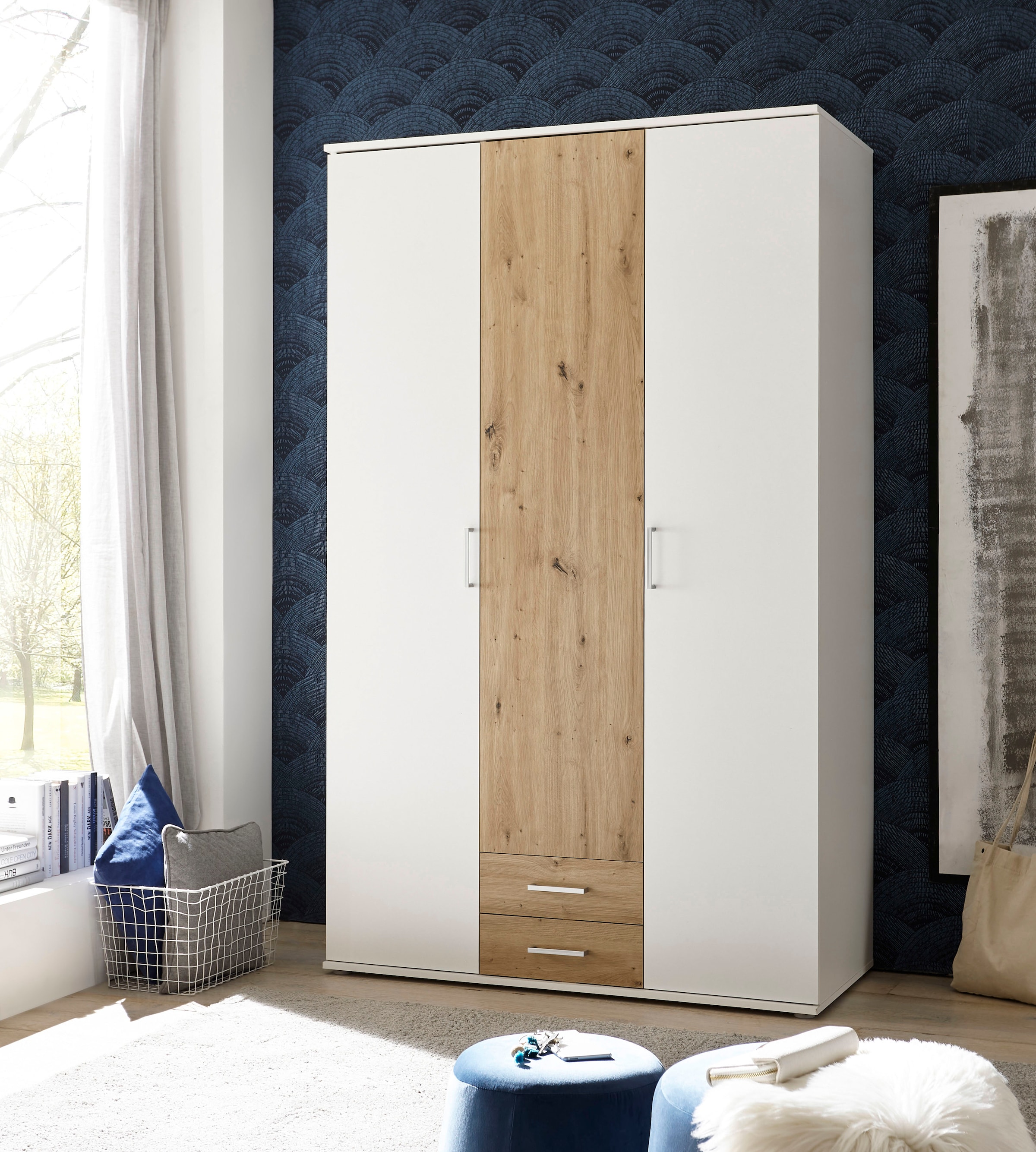 Schlafkontor Armoires à vêtements »Marburg Bestseller Schrank Garderobe mit Schubladen« Schlafzimmerschrank in Top Qualität , in 2 Breiten