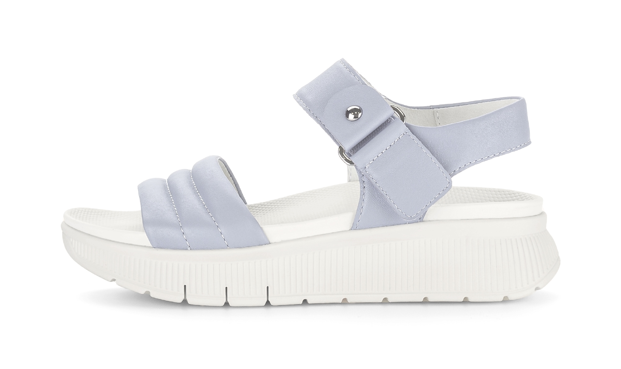 Gabor Sandale à lanières  plateforme, sandalette avec surpiqûres décoratives et rivet