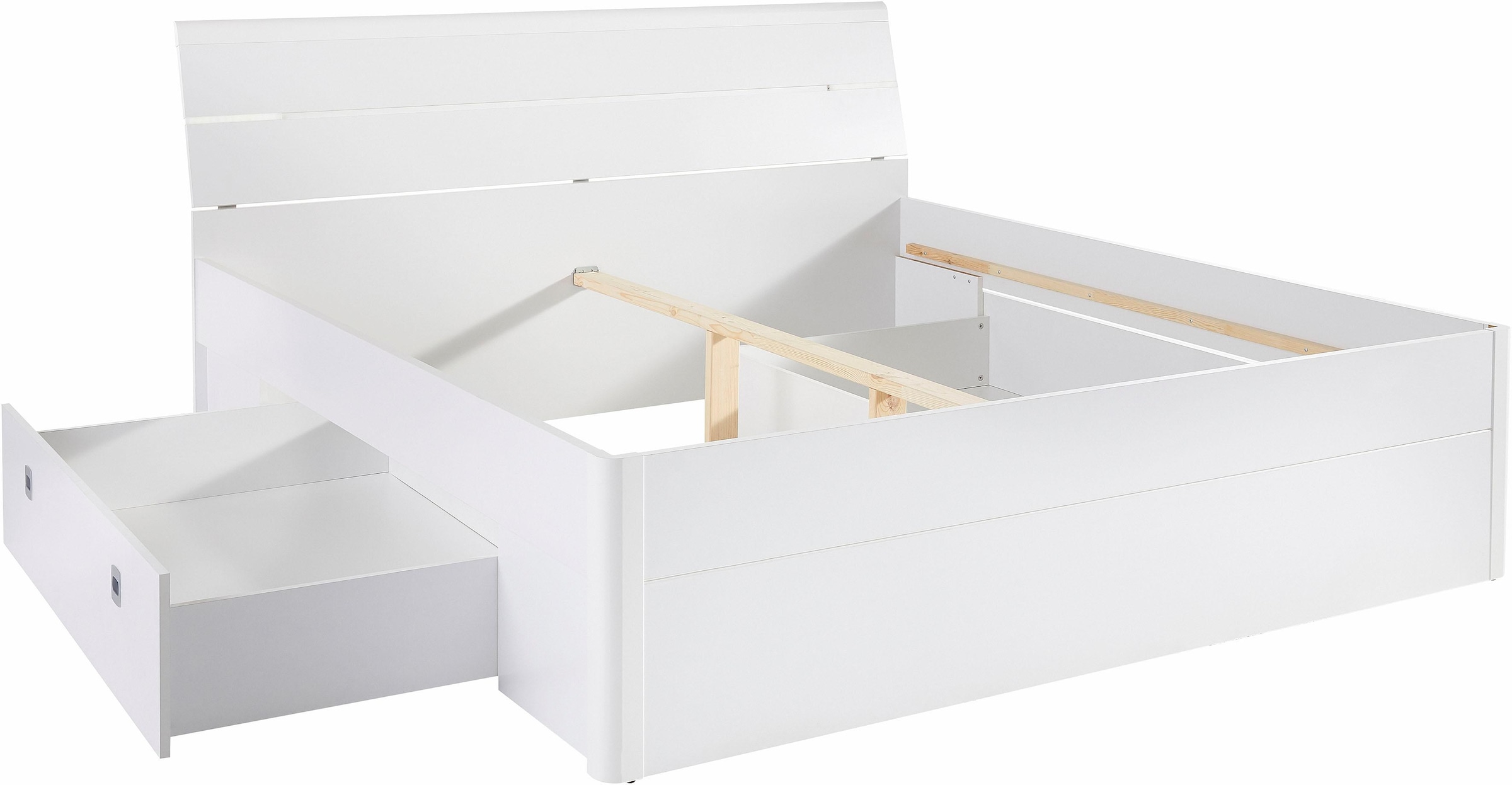Schlafkontor Lit de rangement »Mars« inklusive 2 Schubkästen und LED-Beleuchtung